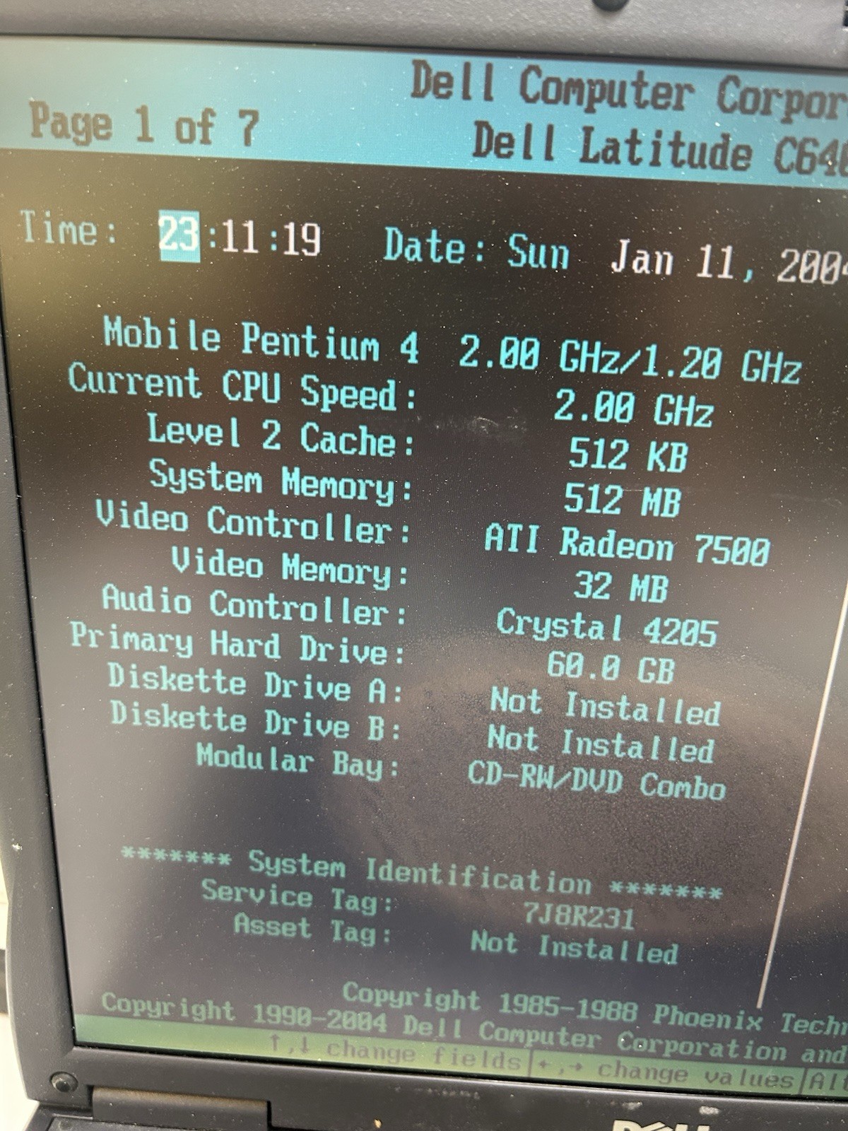 Dell Latitude C640 Laptop Pentium 4 M 1.8GHZ Windows XP Professional 512MB RAM