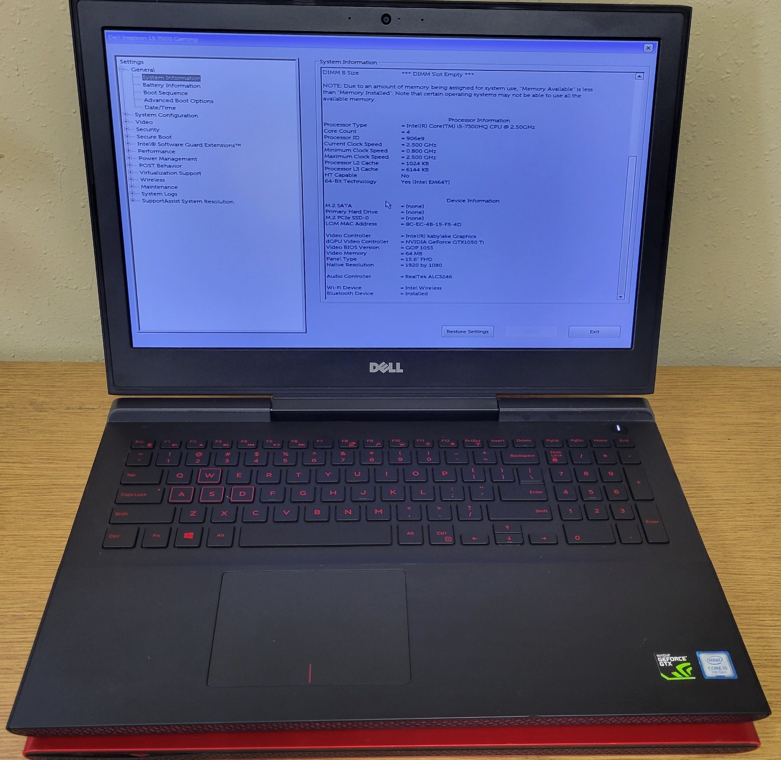 (Lot of 2)Dell Inspiron 15 7000 Gaming i5/i7-7th Gen 2.5/2.80GHz 16GB No OS/SSD