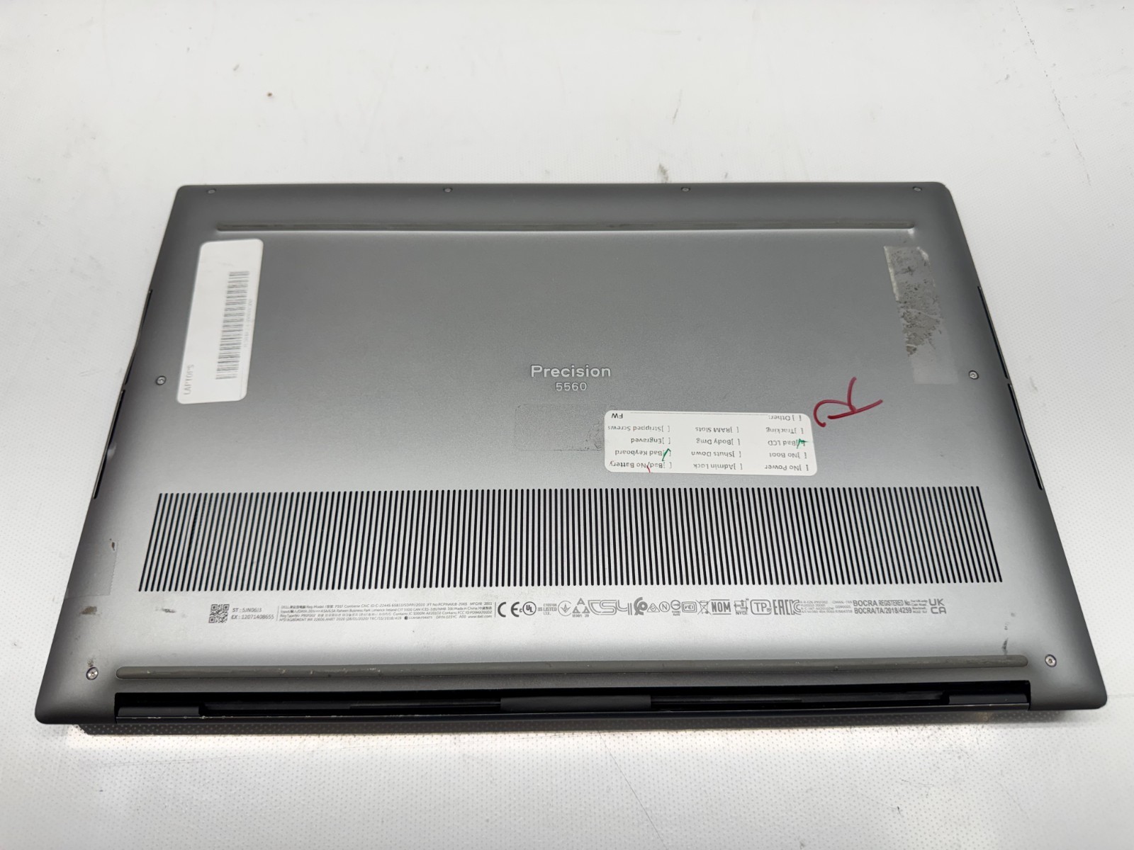 Dell Precision 5560 15.6″ Intel i7-11850H@2.5GHz 32GB 512GB A2000 W/AC *READ*