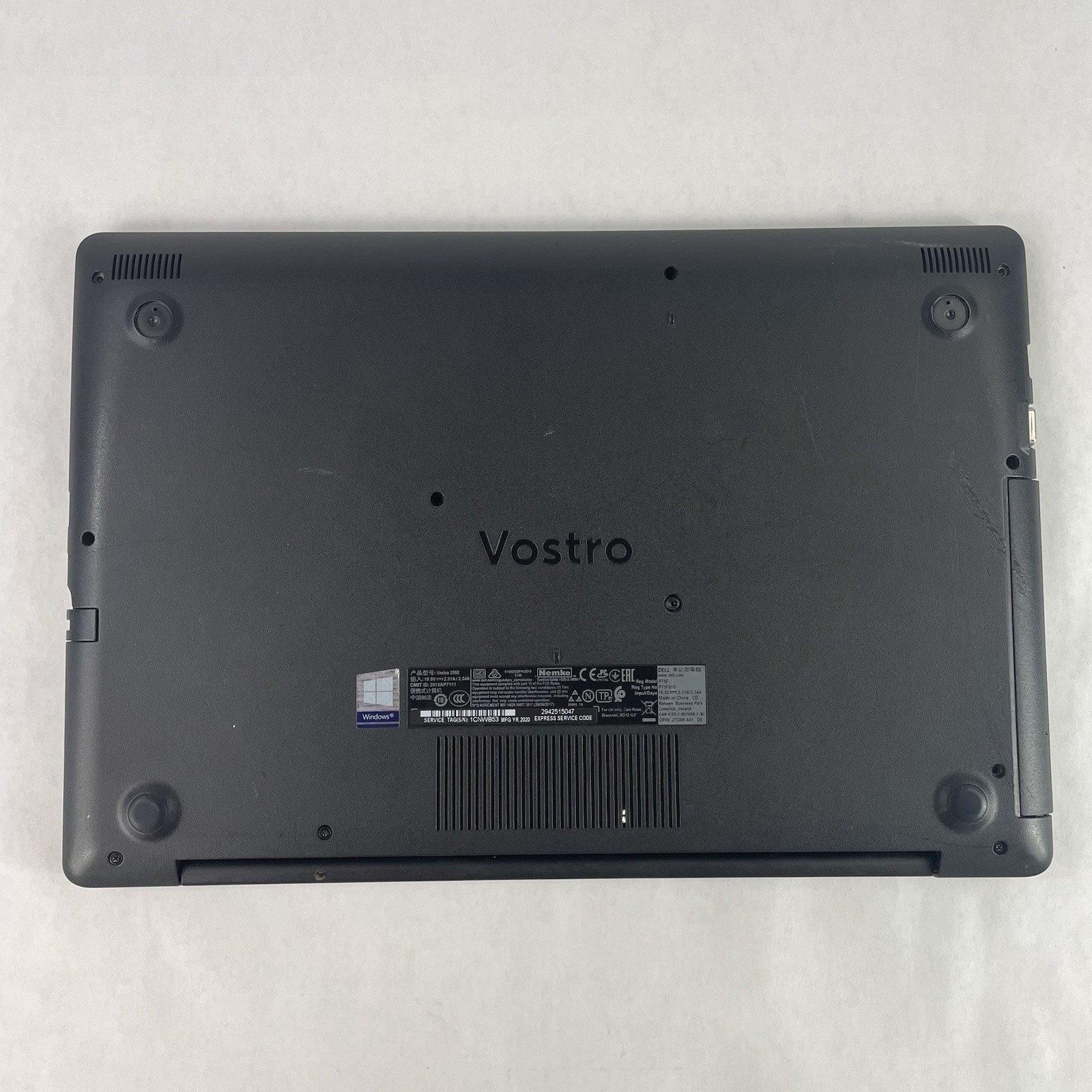 Dell Vostro 3590 15.6″ i5-10210U 1.60 GHz 8 GB RAM No SSD No OS No Battery
