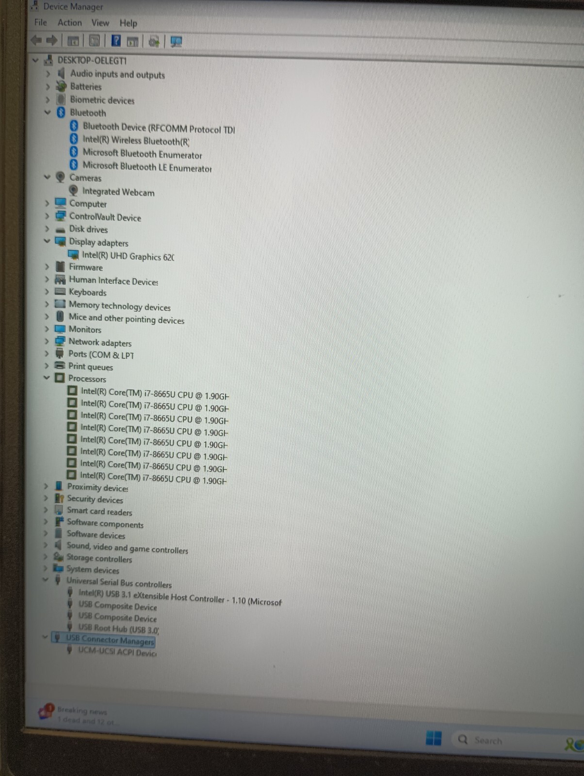 3145168 Latitude5400 w/charger.i7-8665U vPro .8GB.128GB M.2″.14″FHD.W11.Nice!