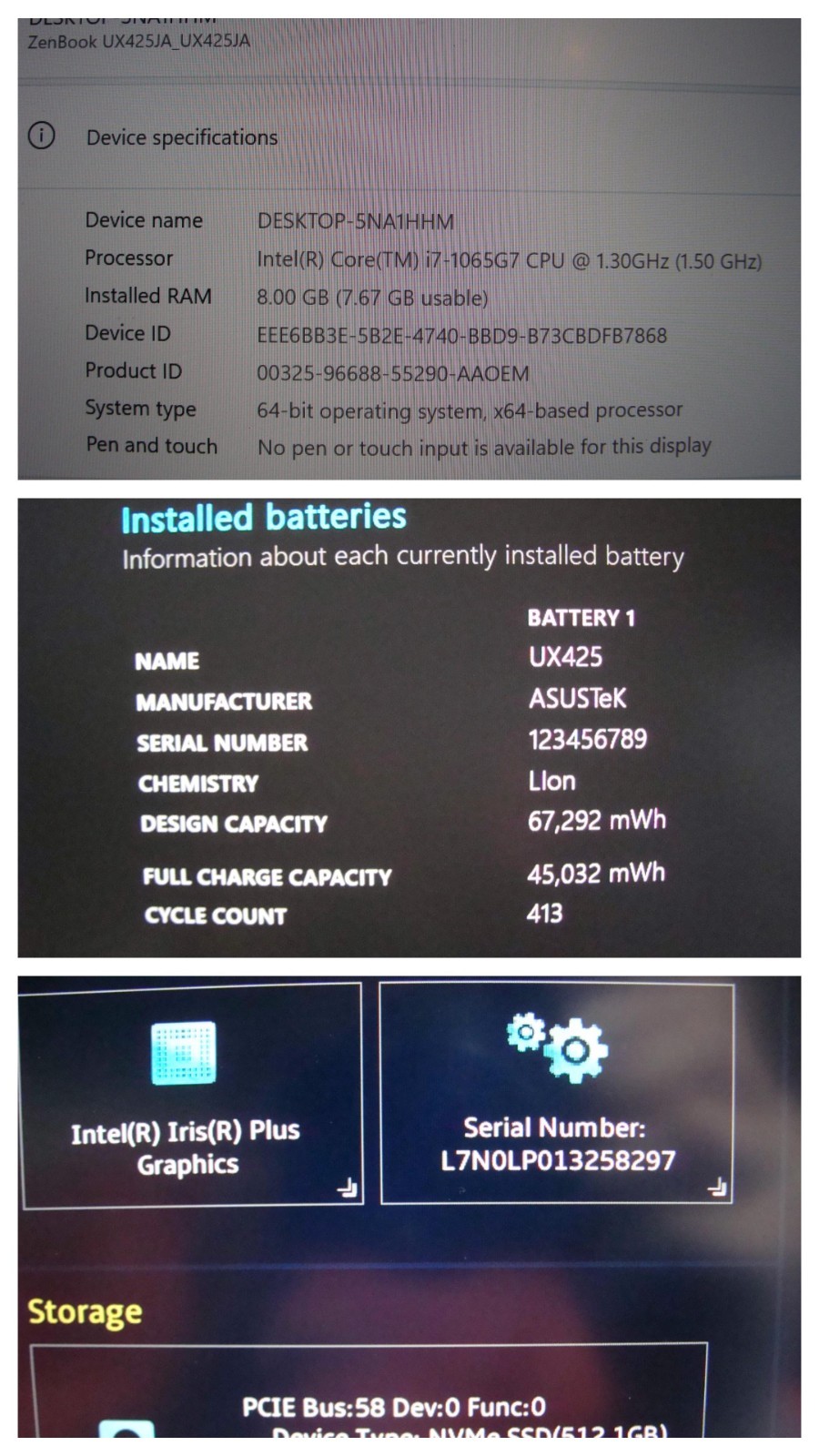 Asus ZenBook UX425JA 14″FHD i7-1065G7 1.3GHz 8GB 512GB SSD Win 11Home +PA