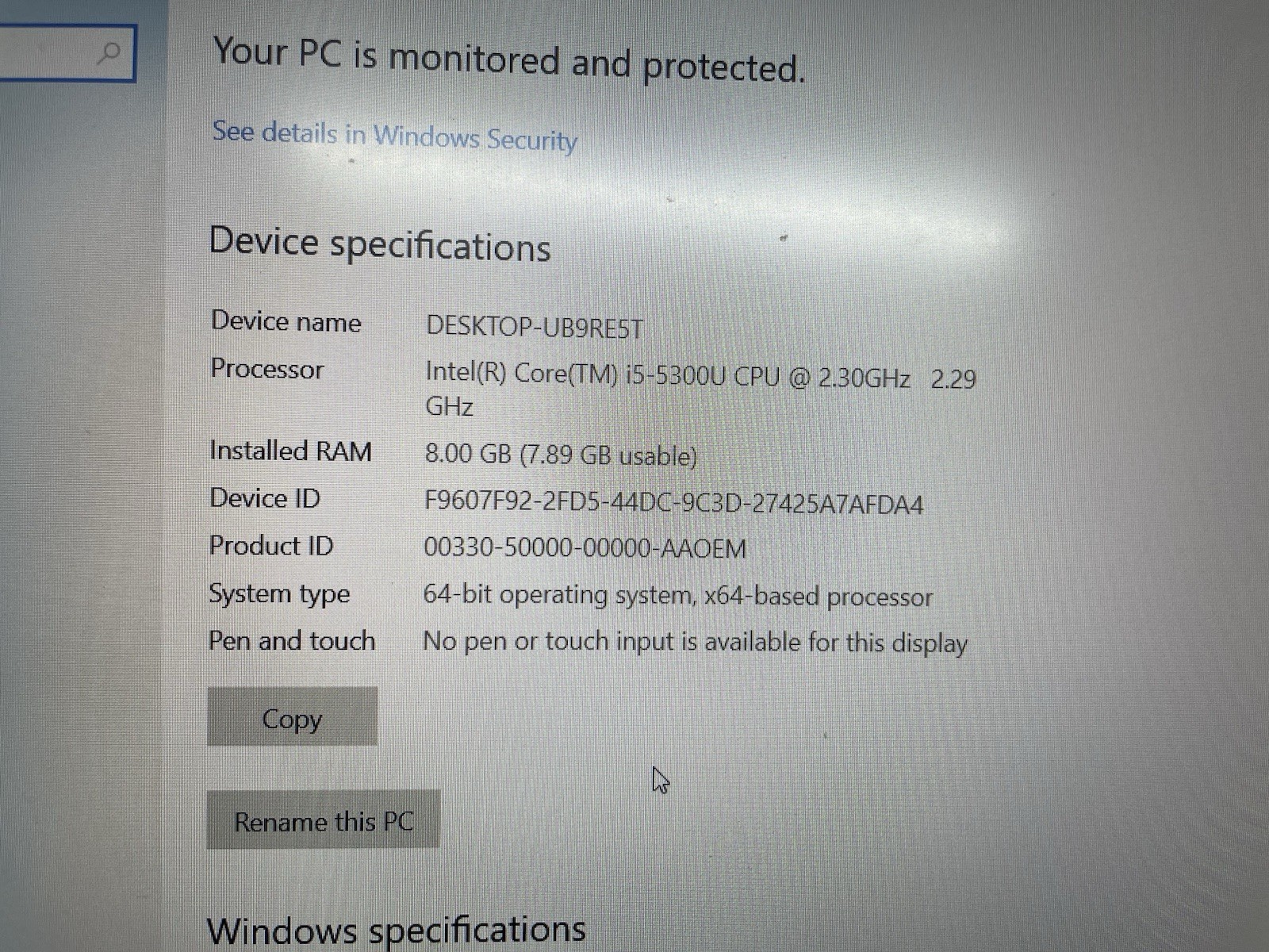 Dell Latitude E5550 i5-5300U 2.3GHz 8gb Ram 120gb SSD