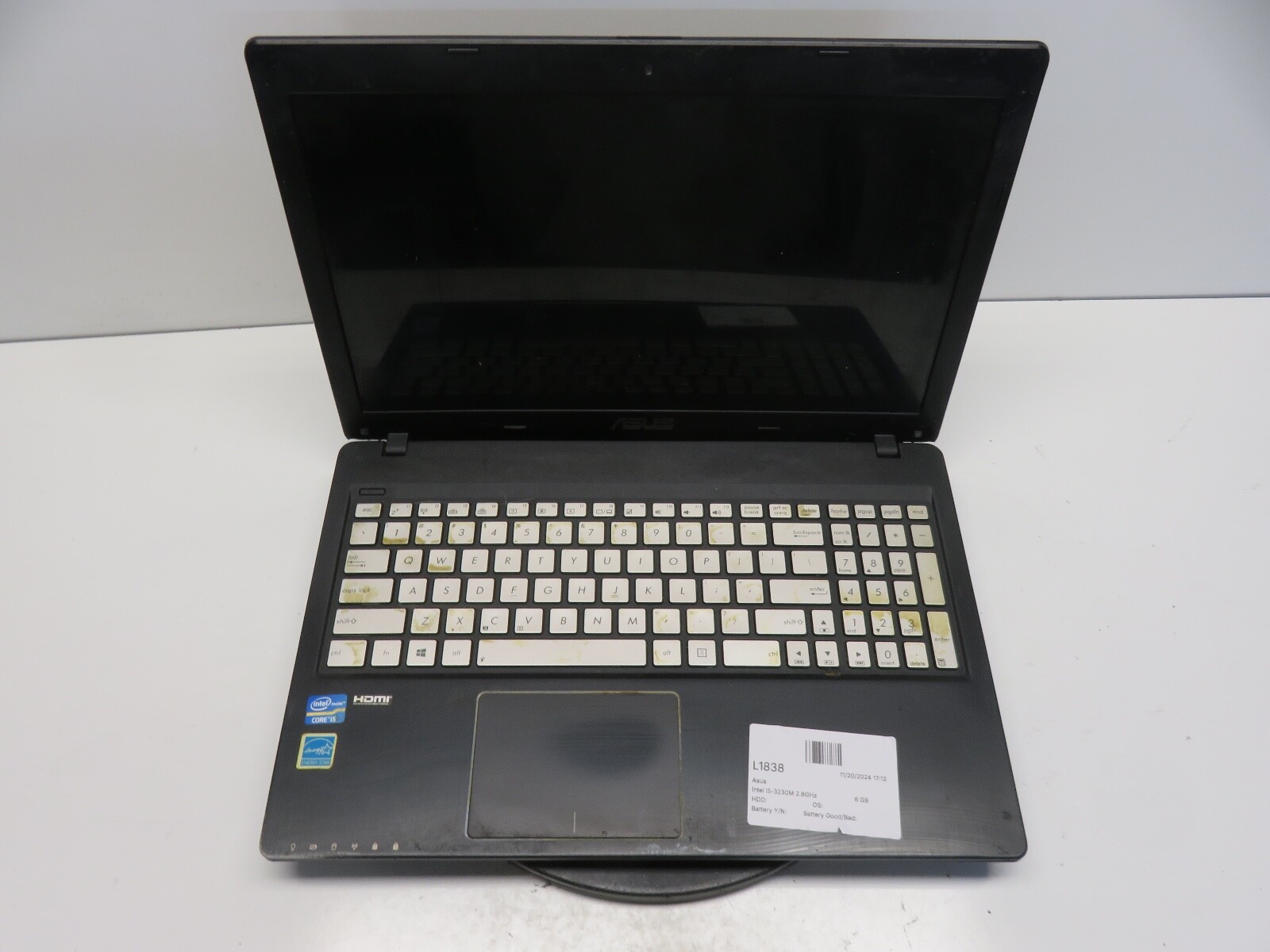 Asus Q500A Intel i5-3230M 2.6GHz 6 GB NO HDD No Batt