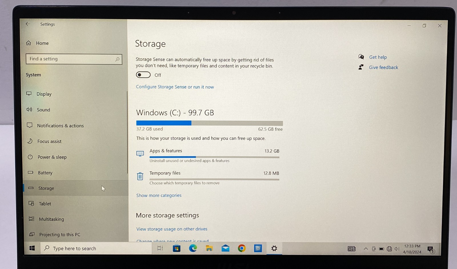 MSI MS-14D1 Laptop Intel Core I3-10110U@ 2.10GHz, 4GB RAM, 128GB M.2 SSD CLEAN!!