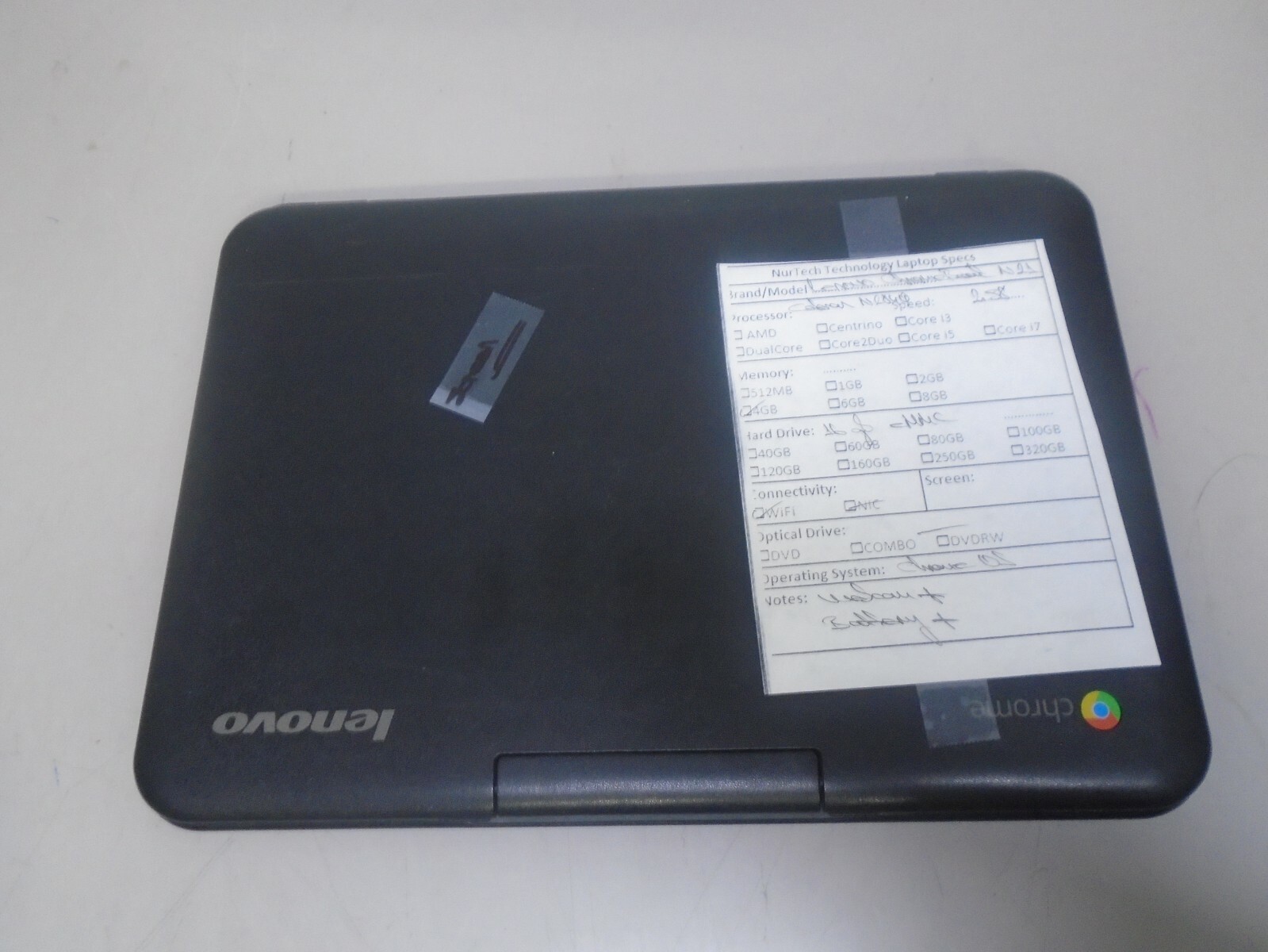 10x Lenovo Chromebook N21 11.6″ Celeron 2.58GHz 4GB/16GB eMMC CHROME OS No AC