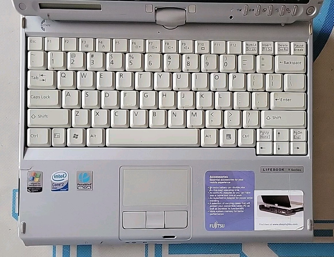 FUJITSU LIFEBOOK T4215 Core 2 T5600 1.83GHz 60GB 512MB RAM*No OS AC Batt #414
