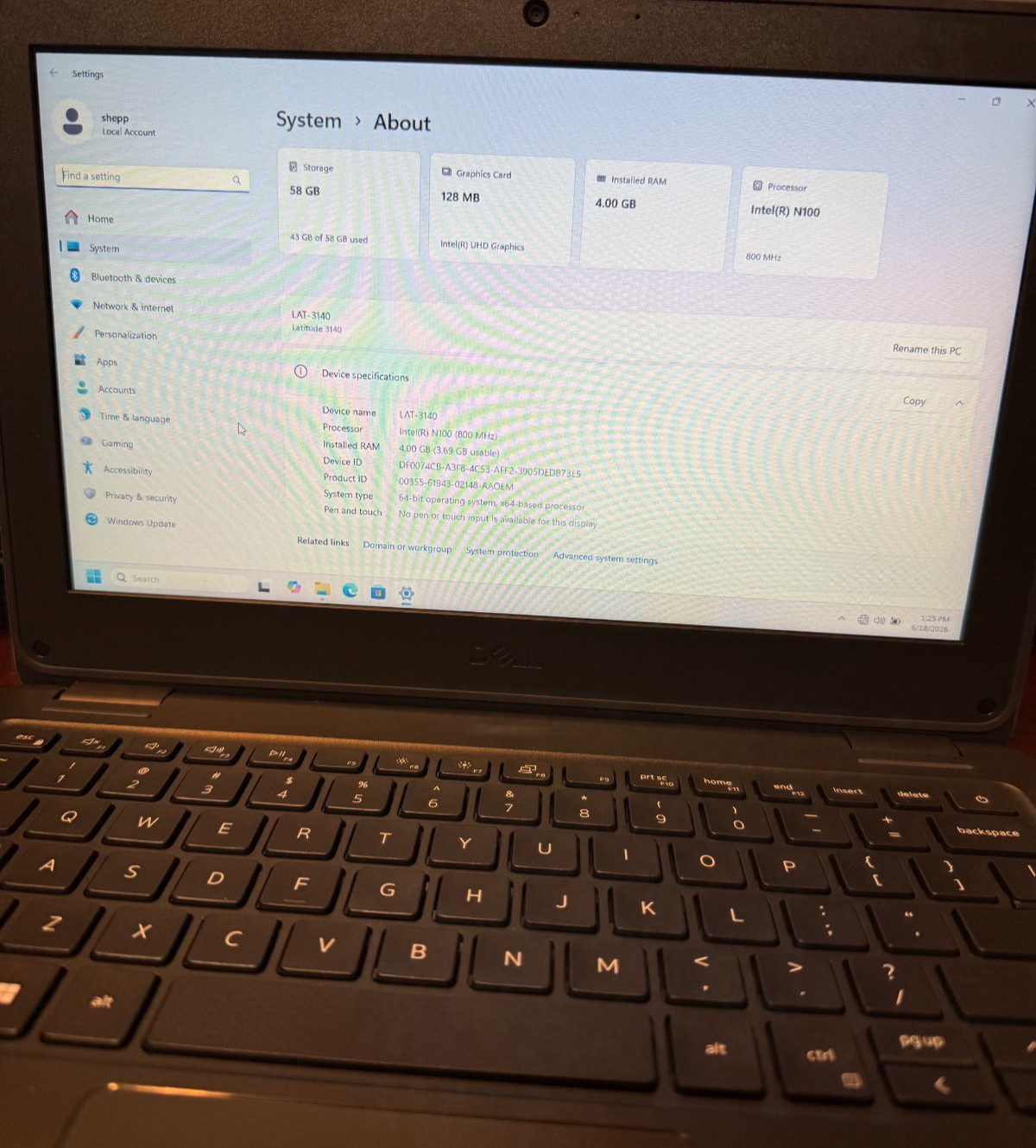 NEW Dell Latitude 3140 Windows 11 PRO Intel N100 2.8GHz 4GB RAM 64GB eMMC 11.6″