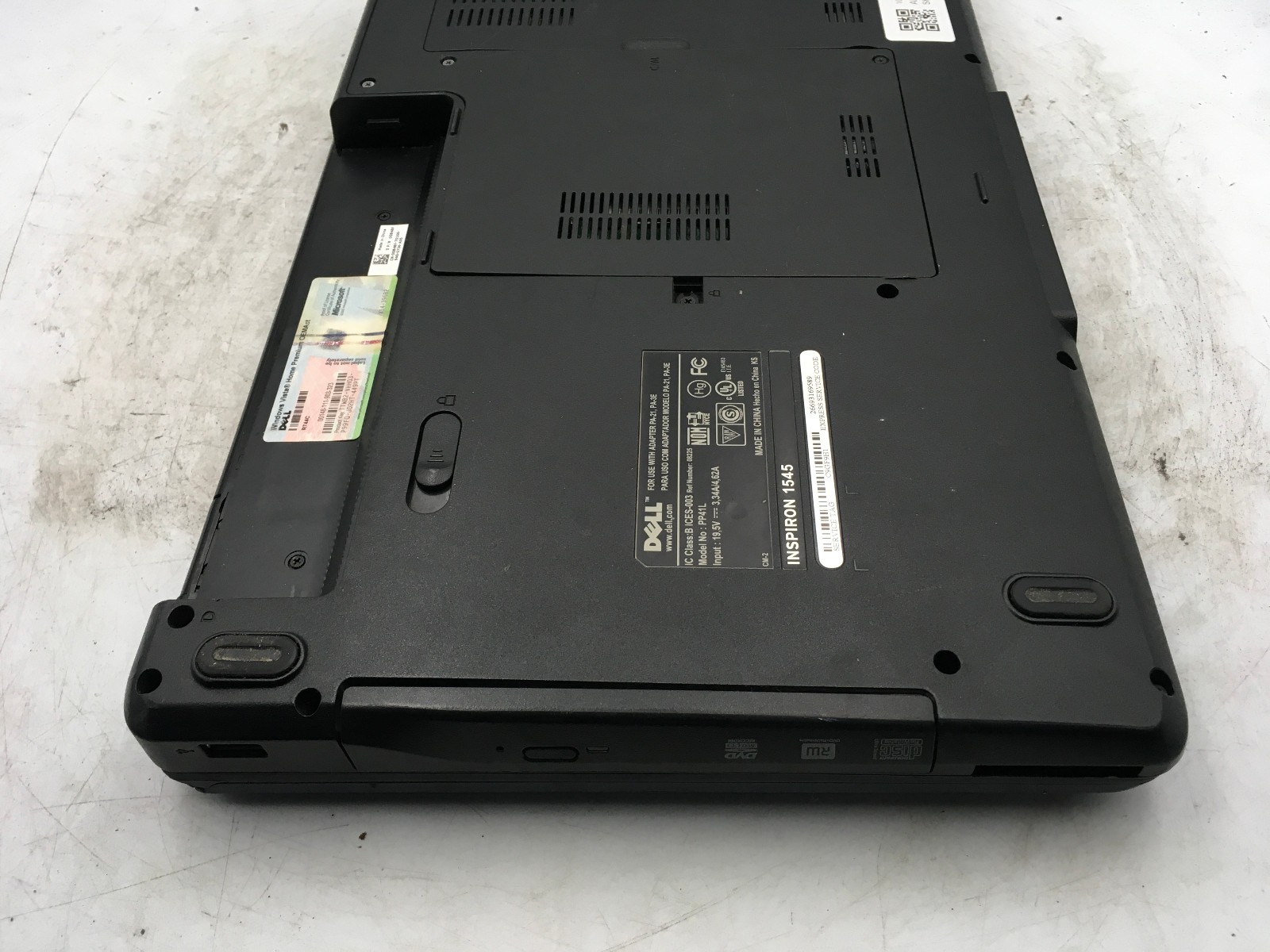 DELL INSPIRON 1545 – BOOTS TO BIOS – INTEL PENTIUM T3400 – 3GB RAM -READ DESC-BB