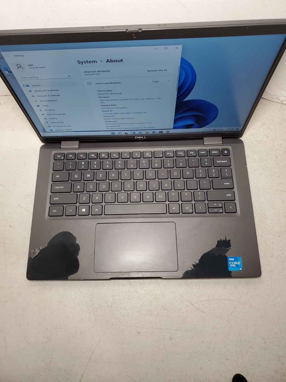 Dell Latitude 7420 14″ Laptop i5-1145G7 2.60GHz 16GB 256GB SSD Win11 #69