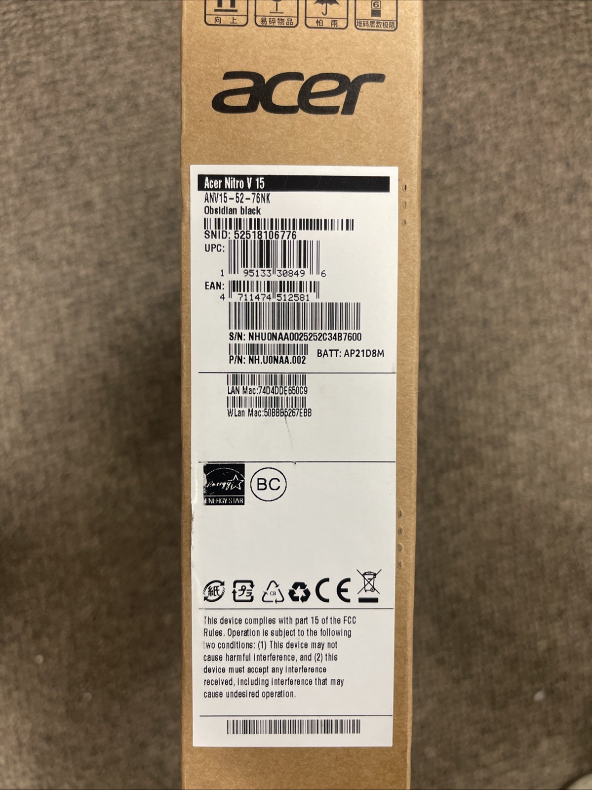 Acer Nitro V 15.6″ Laptop i7-13620H 16GB RAM 1TB SSD GeForce RTX 4050 NIB
