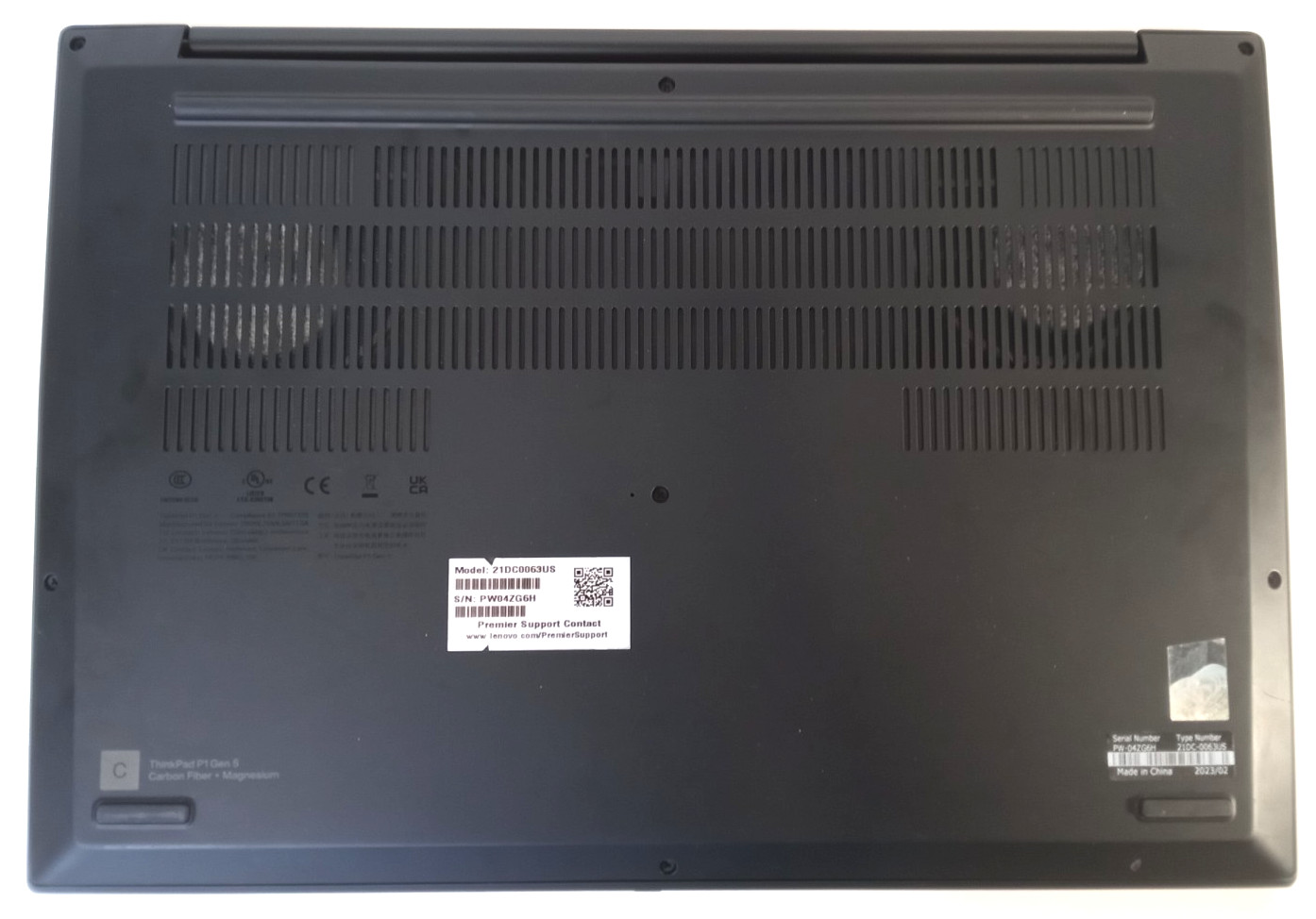 Lenovo ThinkPad P1 Gen 5 | i9-12900H | 32GB RAM | 1TB NVMe | RTX A2000 16″ WQXGA