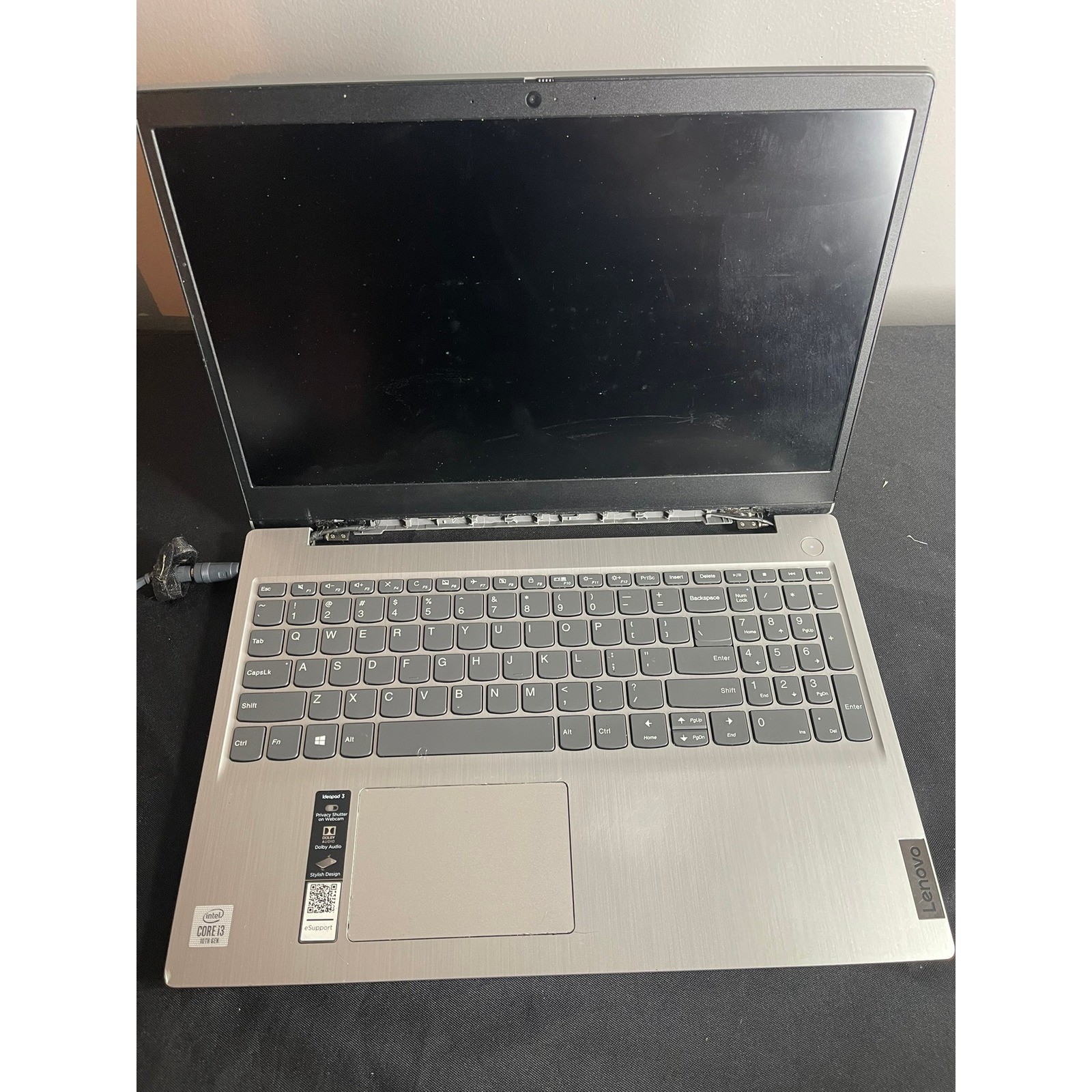 *FOR PARTS, REPAIR* Lenovo IdeaPad 3 15IIL05 81WE Intel Core i3 10th Gen Grey