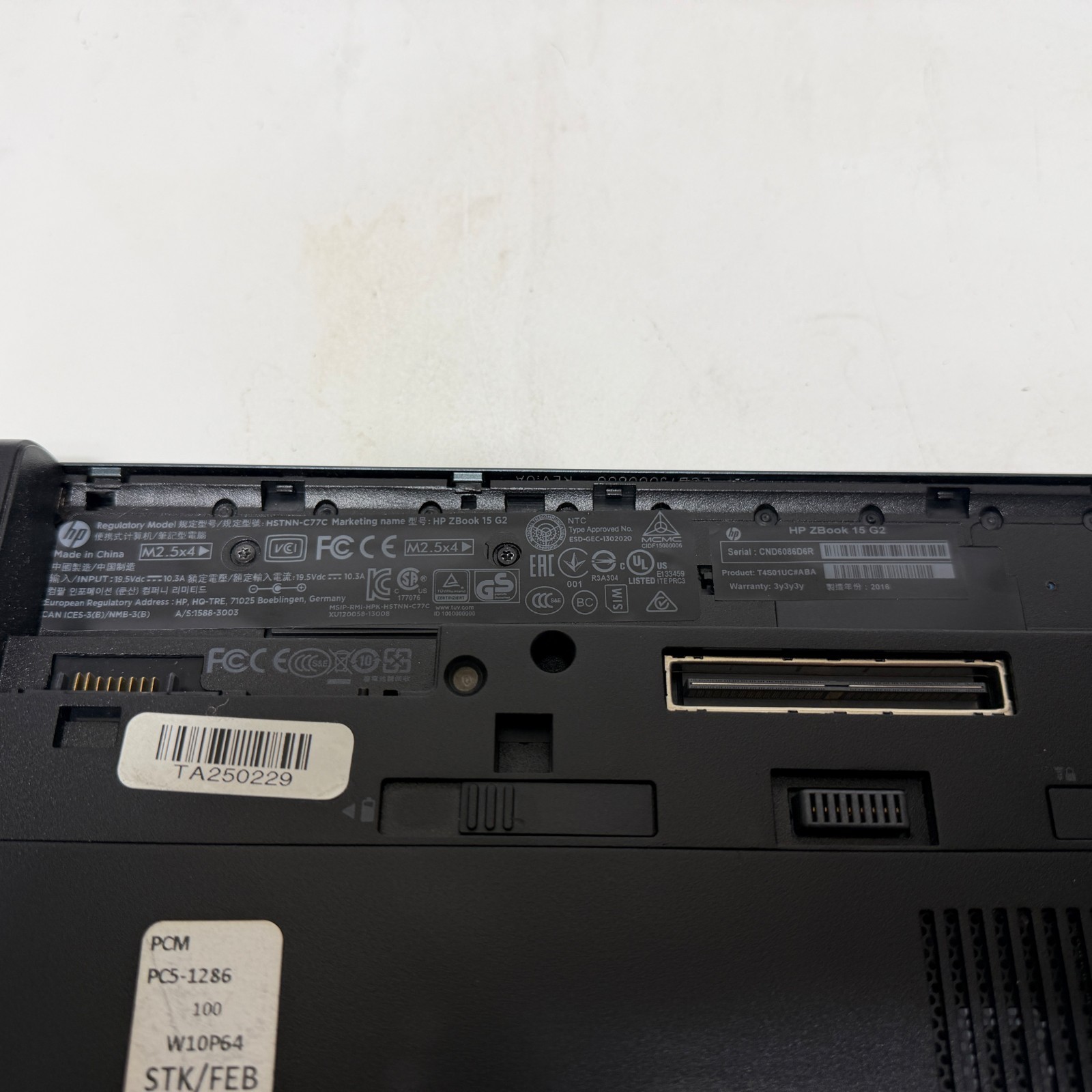 HP Zbook 15 G2 Intel Core i7-4810MQ 2.80GHz NO HDD NO RAM NO AC – Tested to BIOS