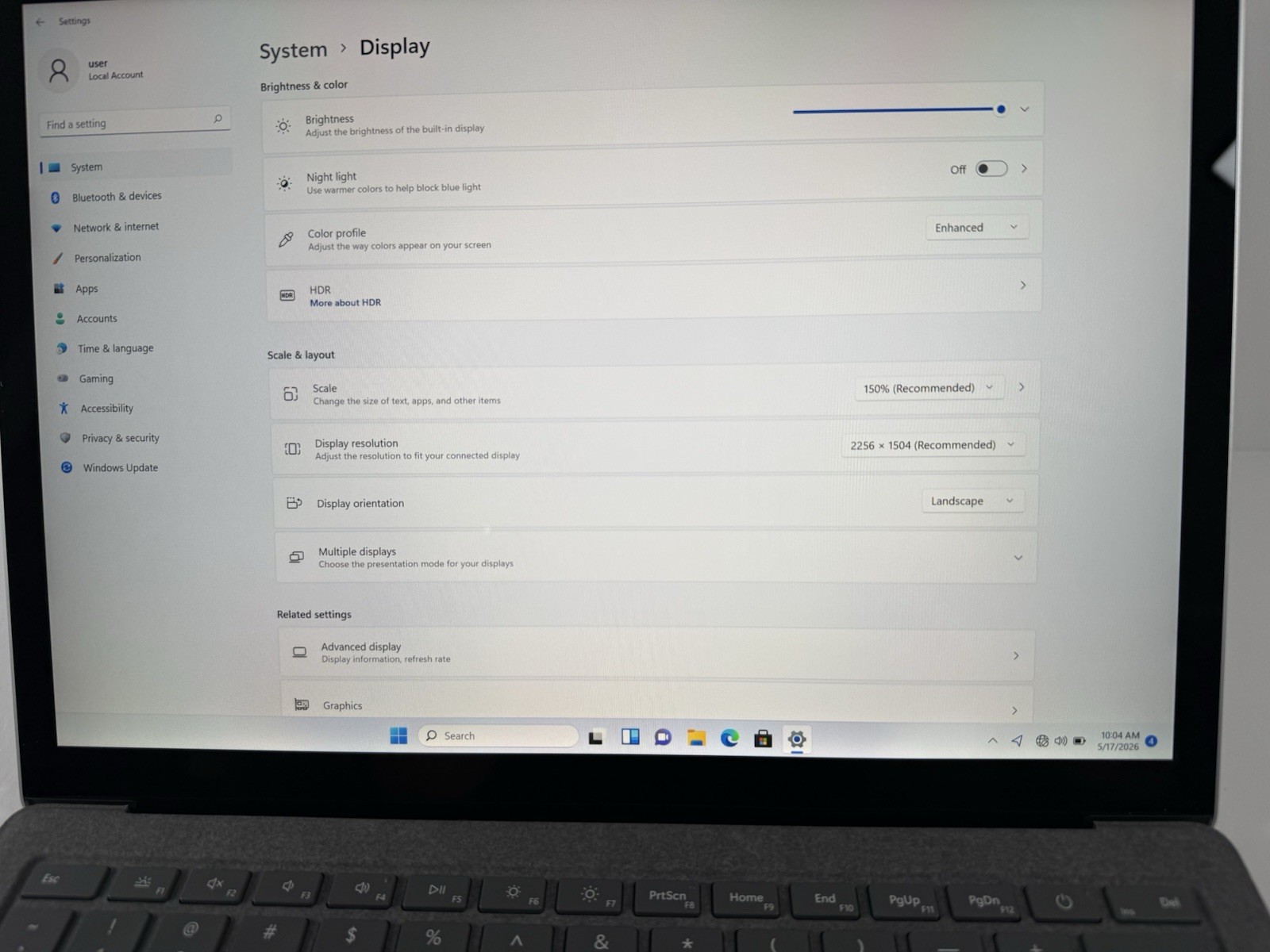Microsoft Surface Laptop 5 13.5” 1950 Intel Core i7-1265U 16GB RAM 512GB NVME