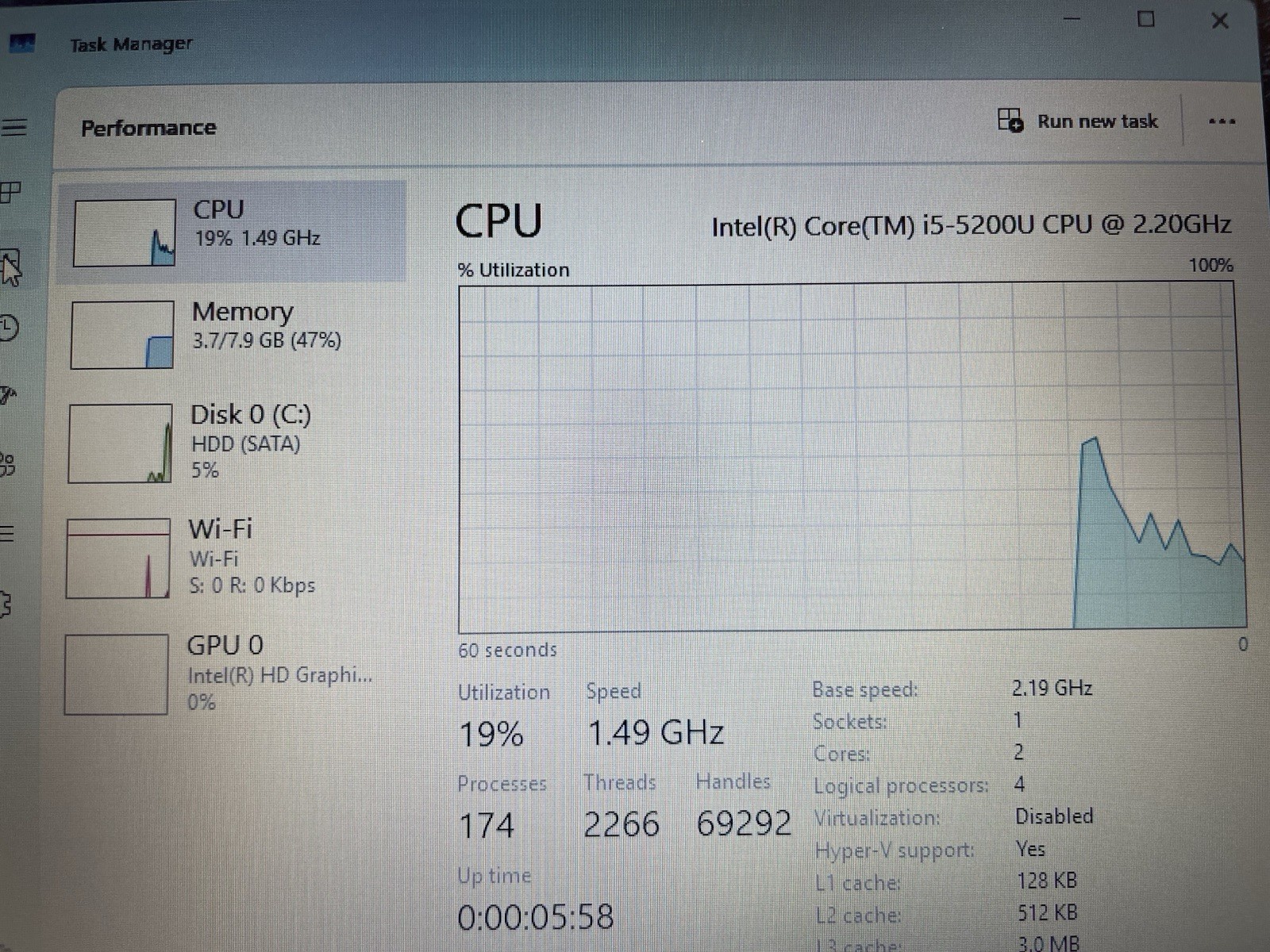 Lenovo Thinkpad Intel core I-5 , 2.20 Ghz, 8 Gig Ram, 500 GB Sata Hard disk