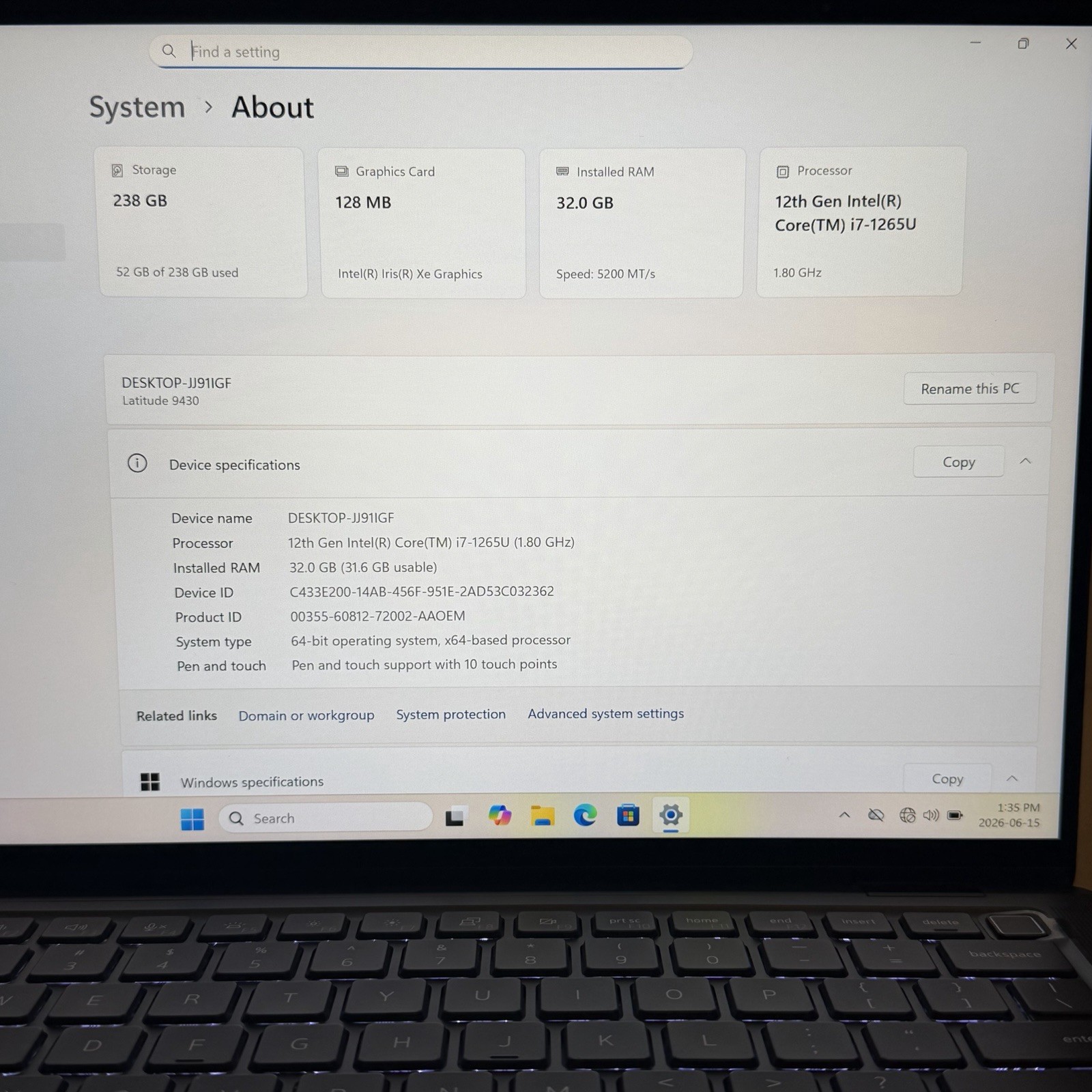 Dell Latitude 9430 2-in-1 32GB RAM i7-1265U 256GB SSD QHD+ Touchscreen Laptop