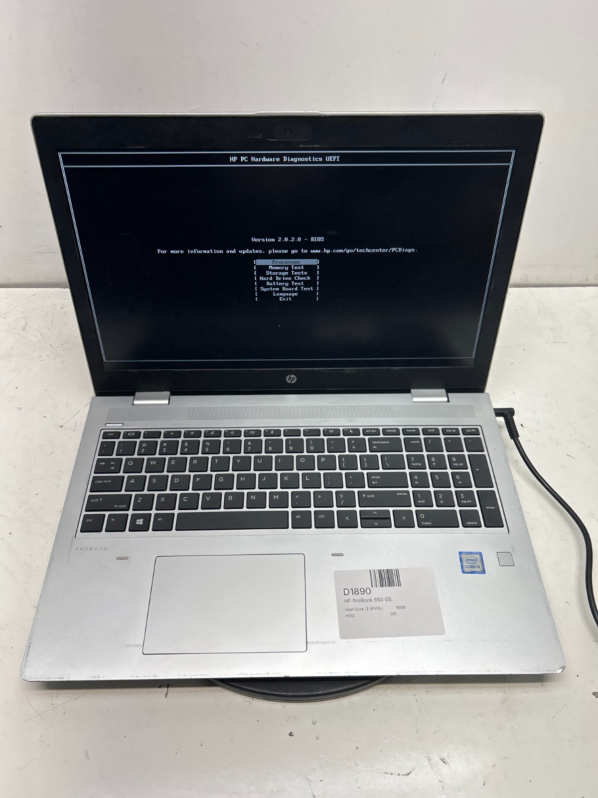 HP ProBook 650 G5 Intel Core i3-8145U 16GB NO HDD