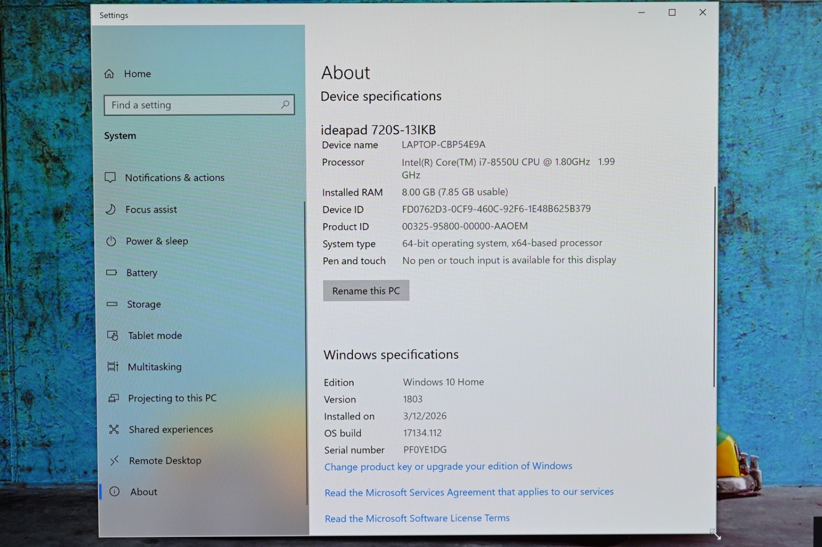 Lenovo IdeaPad 720S 13″ UHD | i7-8550U | 8GB | 1TB SSD Ultrabook Laptop