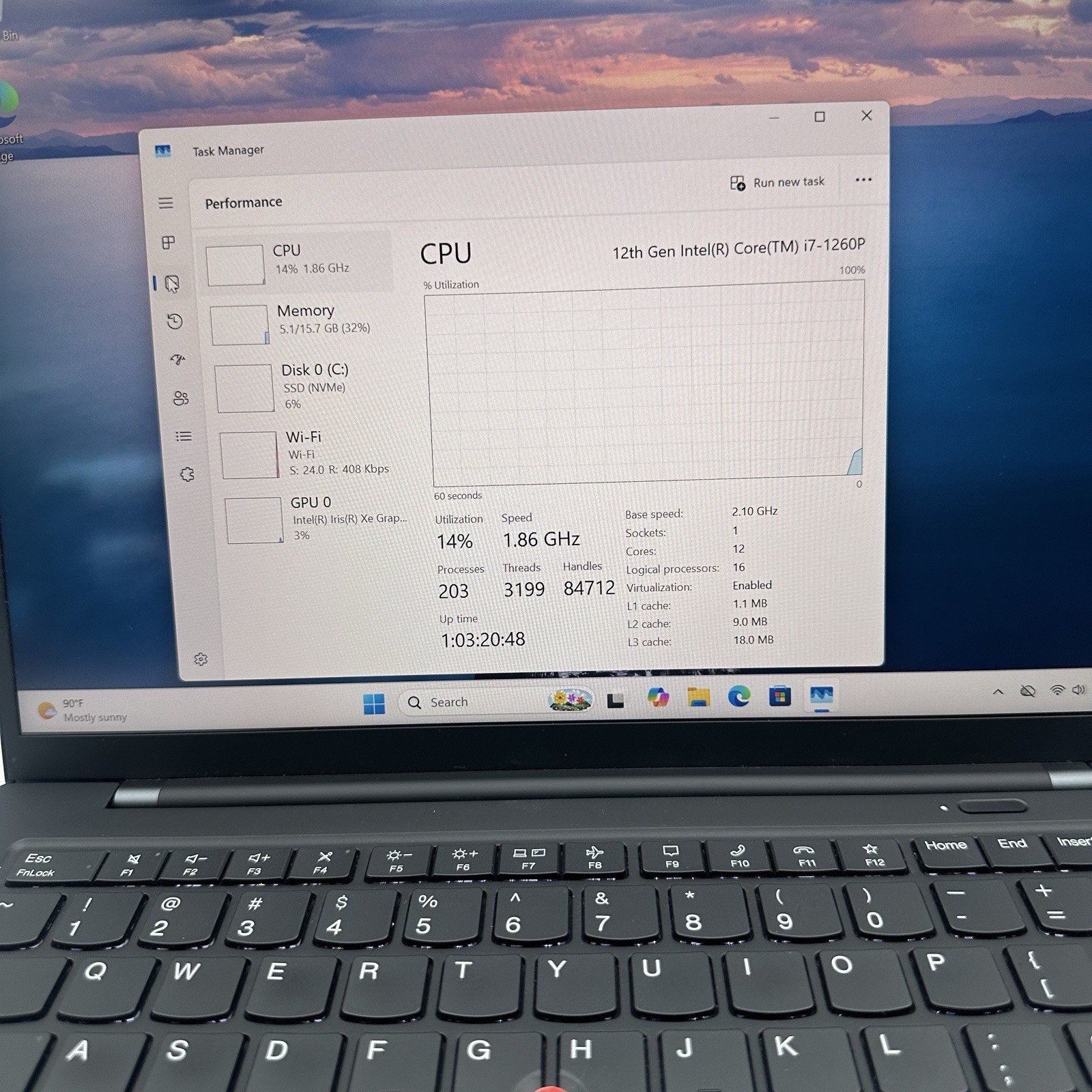 Lenovo ThinkPad X1 Carbon Gen 10 Touch 14″ i7-1260P 16GB RAM 1TB SSD Win11