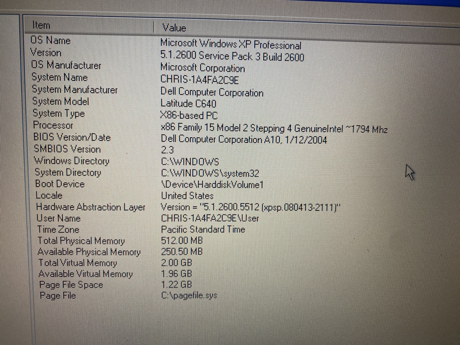 Dell Latitude C640 14” Laptop Pentium 4 M 1.8GHz 512MB RAM 30GB HDD WinXP – READ