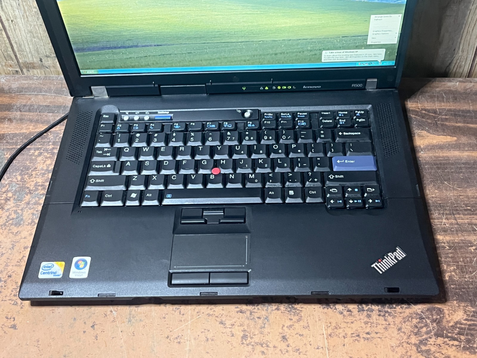 IBM Lenovo Thinkpad R500 Gaming Laptop Windows XP pro SP3 15.4″ LCD Screen DVD