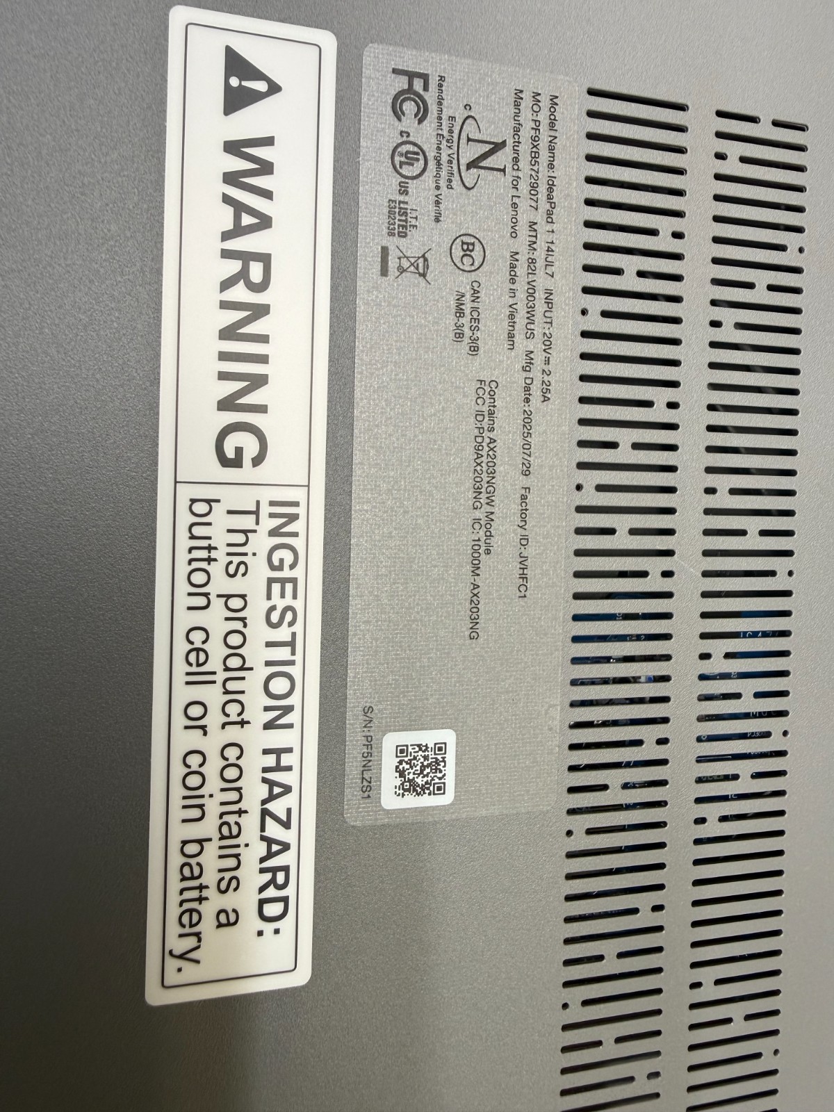LENOVO IDEAPAD 1 14IJL7 PS-N6000 4GB RAM 128GB SSD