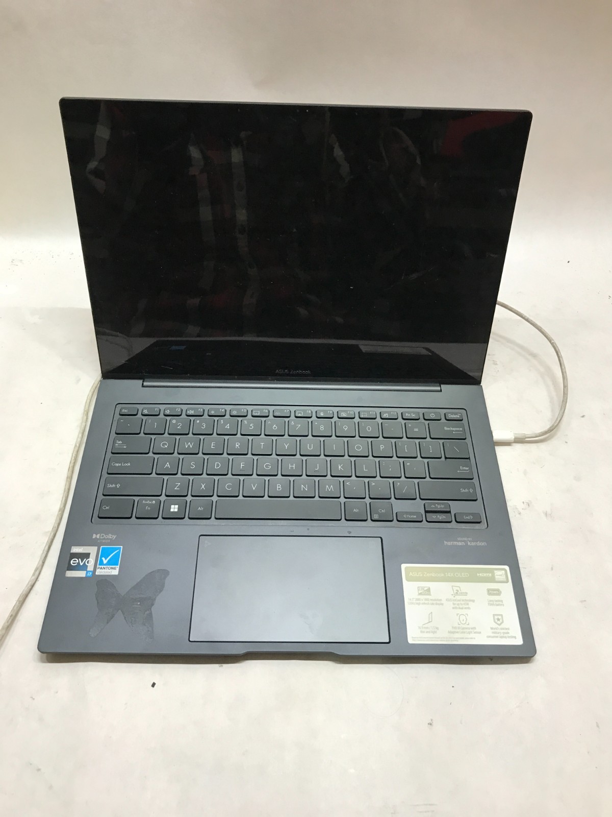 Asus ZenBook 14X OLED 14″ Intel Core i7 EVO 8GB RAM NO SSD/OS For Parts READ -DW