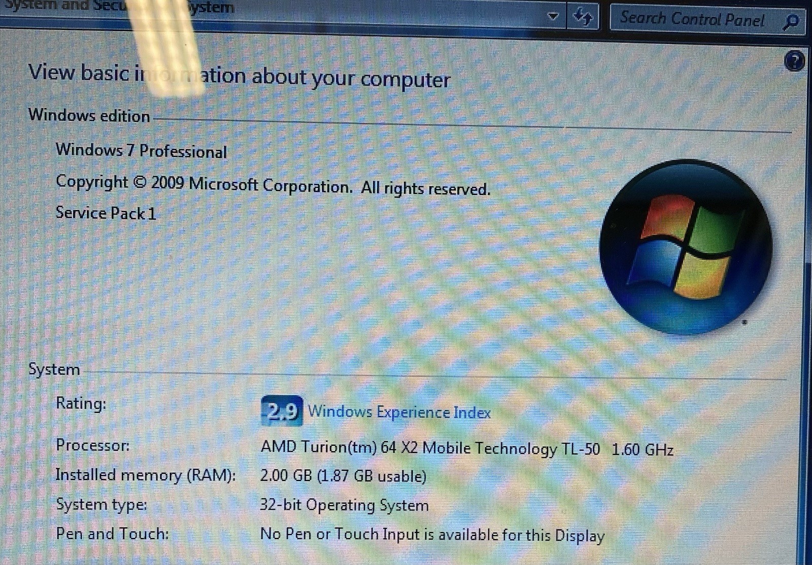 Dell Inspiron 1501 15″ AMD Turion 64 X2 2GB RAM 80GB HDD DVD 32-Bit Win 7 or XP