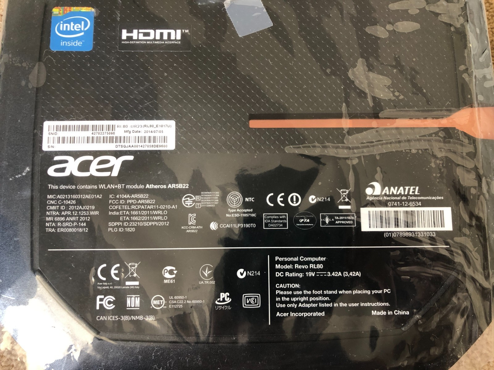Acer Revo RL80 Mini Desktop