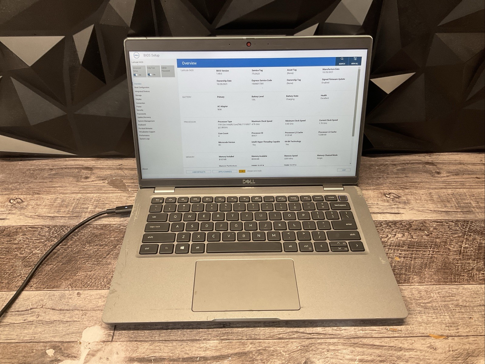 Dell Latitude 5420 / Intel Core i7 11th Gen / BIOS Unlocked / Parts Repair / J3