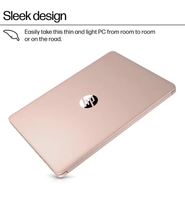 HP – 14″ Laptop – Intel Processor N150 – 4GB Memory – 128GB UFS – Pale Rose Gold
