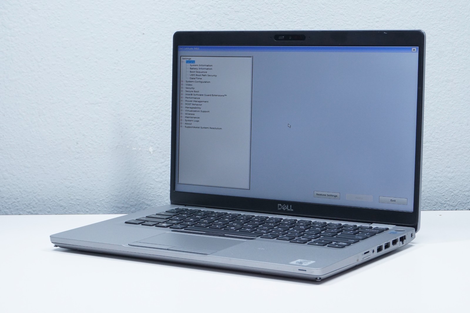 DELL LATITUDE 5411 |CORE I7-10850H | 16GB RAM | MX250| NO SSD/POWER ADAPTER