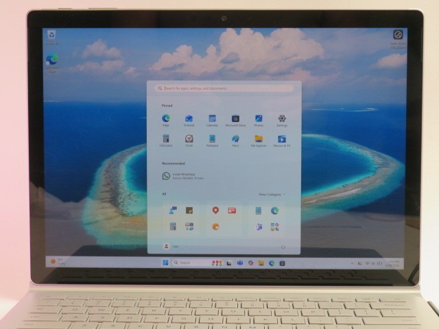 MICROSOFT SURFACE BOOK 2 (1832) i7-8650U 8GB 256GB NVMe BACKLIT TOUCH WIN 11 PRO