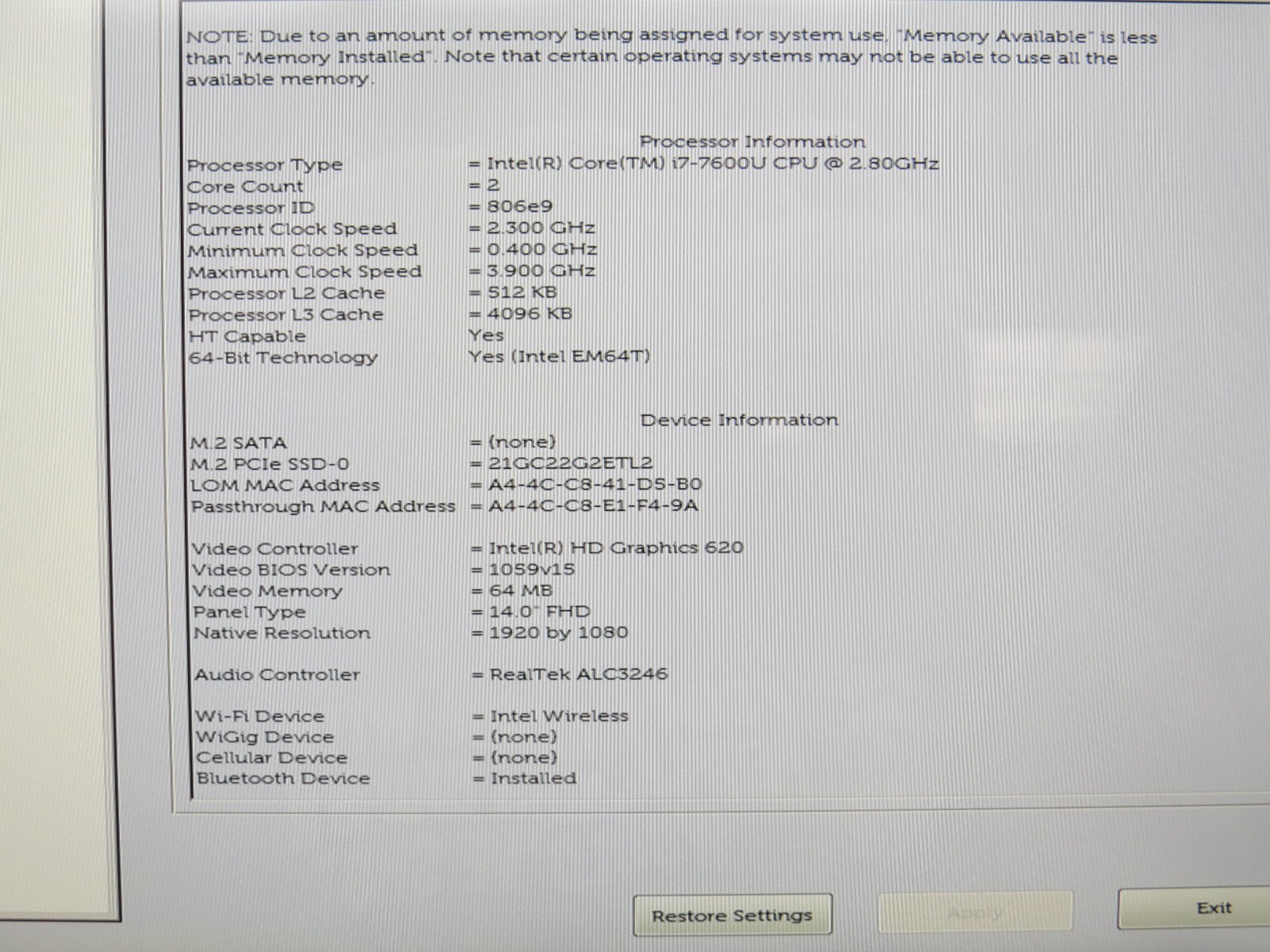 Dell Latitude 7480 | i7-7600U @ 2.8GHz | 16GB DDR4 | 256GB m2 | No OS/AC