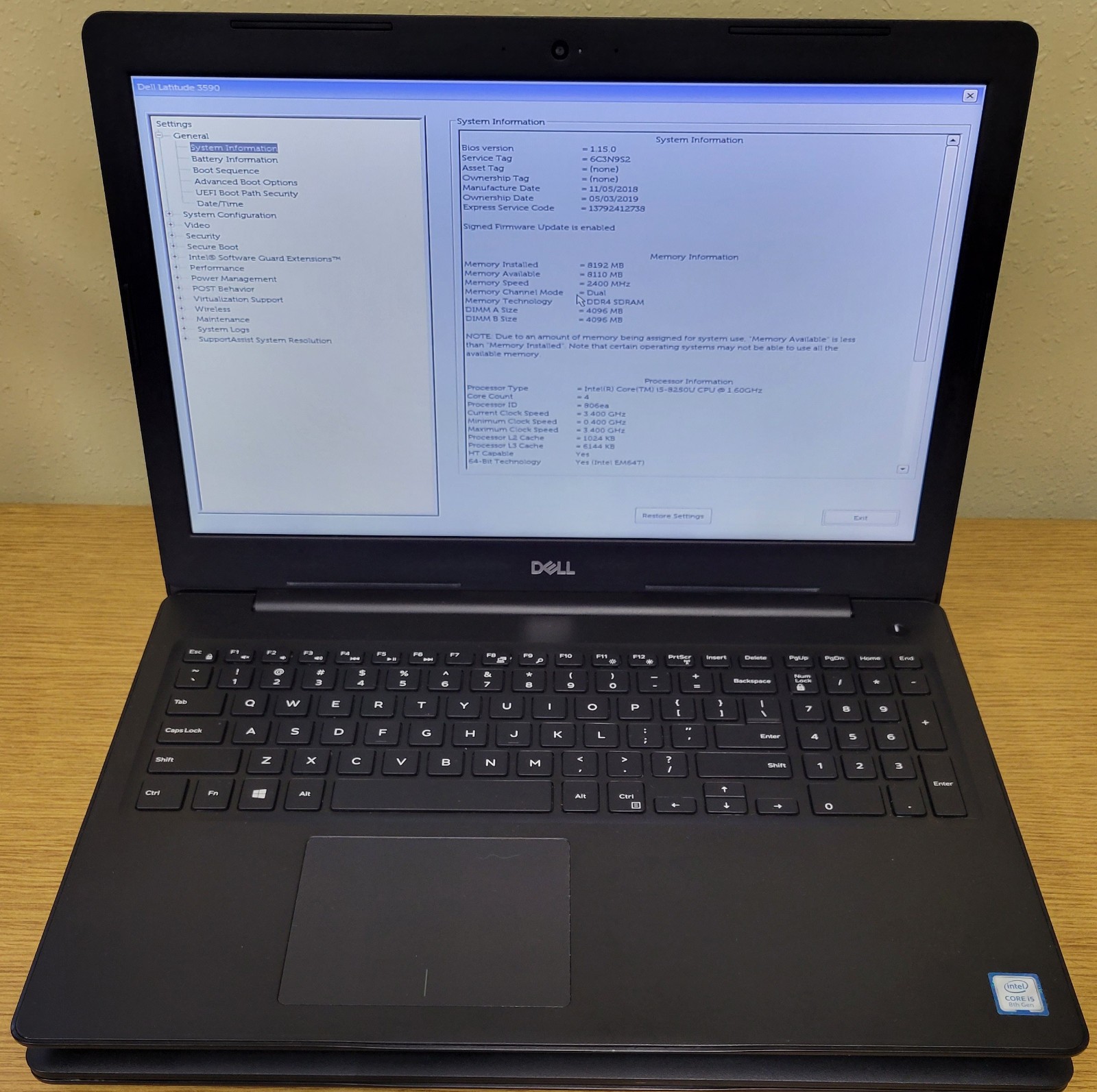 (Lot of 2)Dell Latitude 3590 i3-7th/i5-8th 1.6/2.30GHz 8GB No OS/SSD/HDD