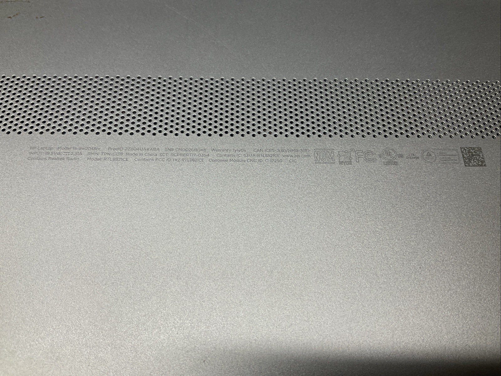 HP Laptop 15 / Intel Core i3 10th Gen / Parts Repair / C15