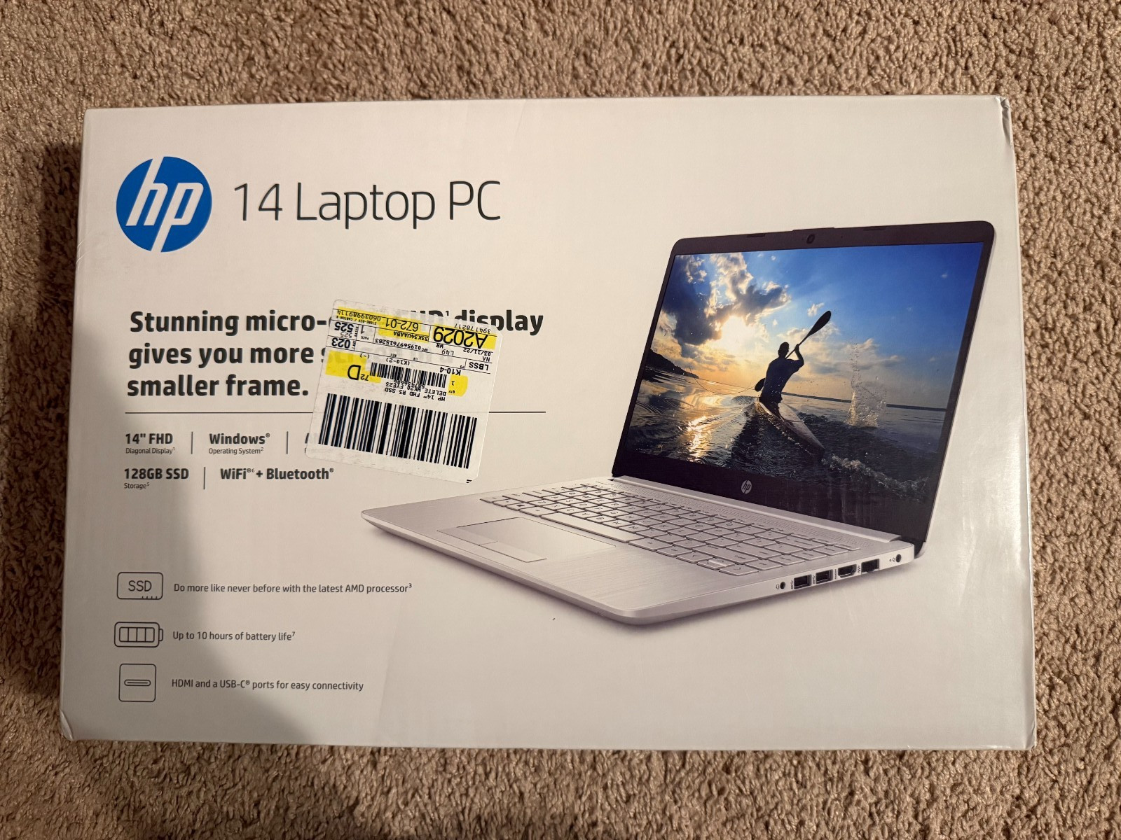 New HP 14-dk1032wm 14″ Full HD AMD Ryzen 3 3250U 4GB RAM 128GB SSD Win 10