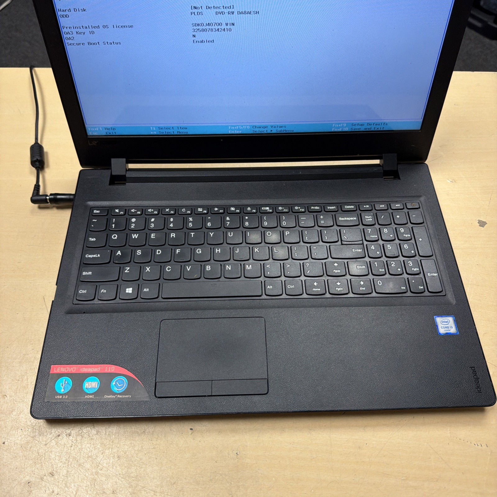 Lenovo IdeaPad 110-15ISK 15.6″ Laptop Intel i3-6100U 4GB Ram NO HD