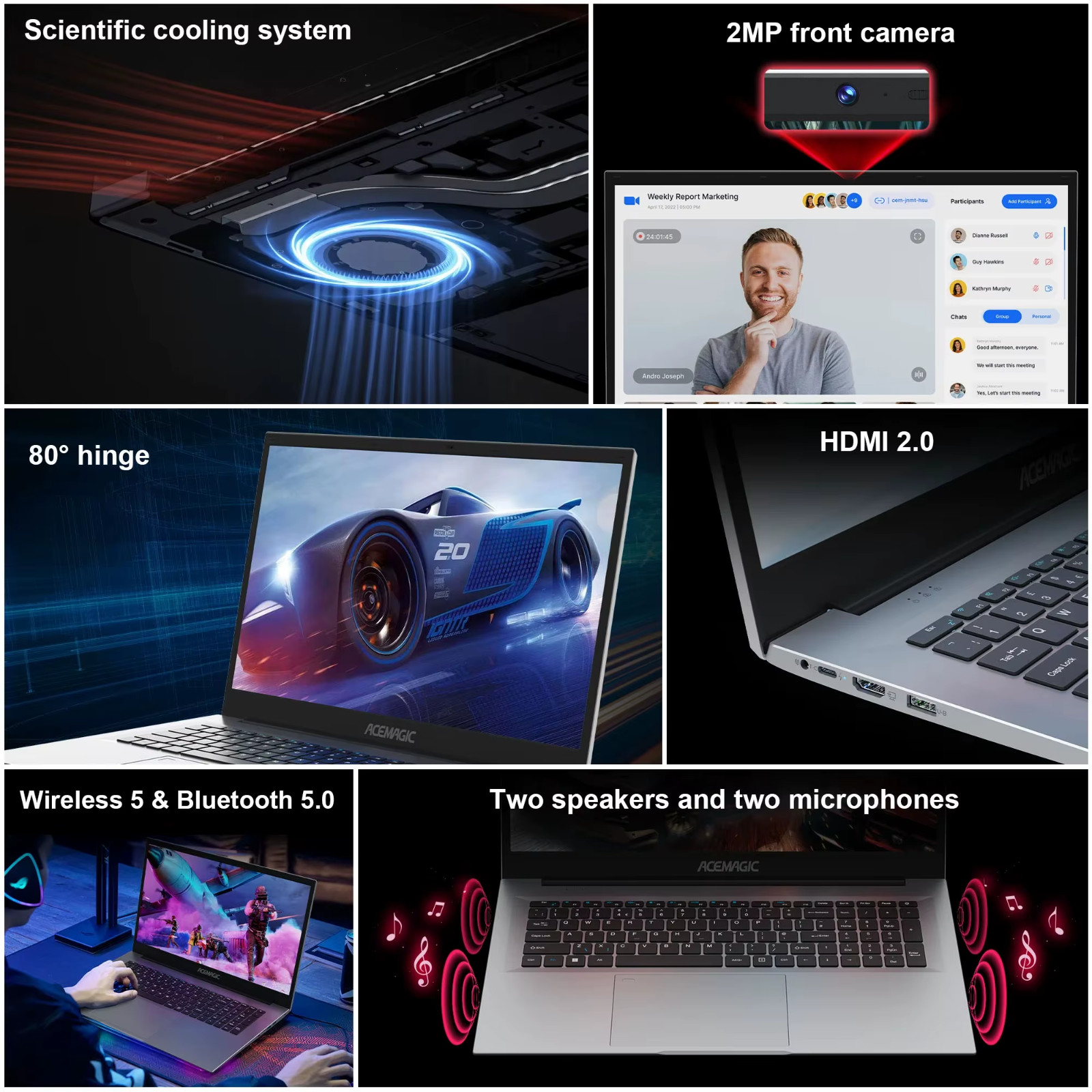 ACEMAGIC ‎AX18 Laptop with Intel N150 Processor and 18.5″ Display US Stock
