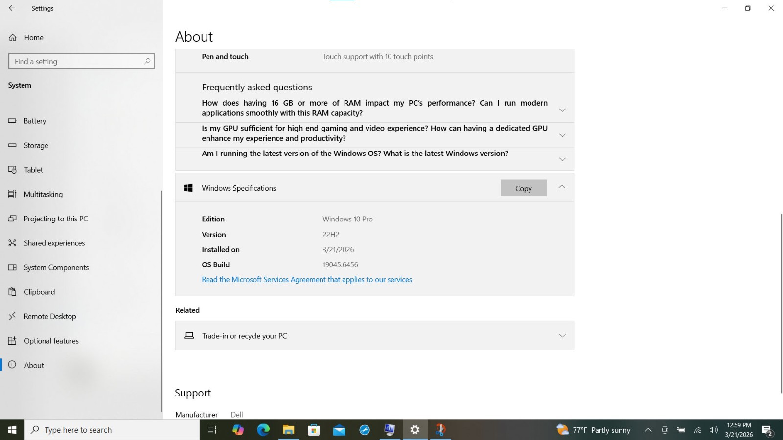 Dell Inspiron 5575 – AMD Ryzen 5 – 16GB RAM – 512GB SSD Windows 10 Pro