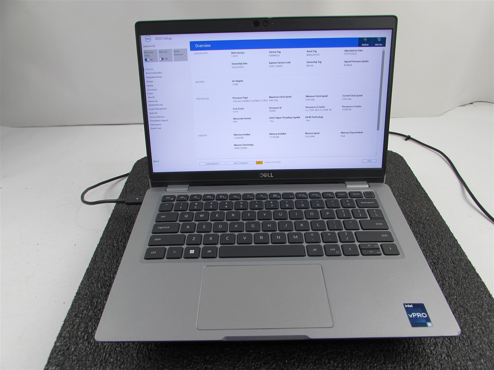 DELL LATITUDE 5330 FHD TOUCHSCREEN I5-1245U 10 CORE 512GB 16GB RAM NO O.S/BATT