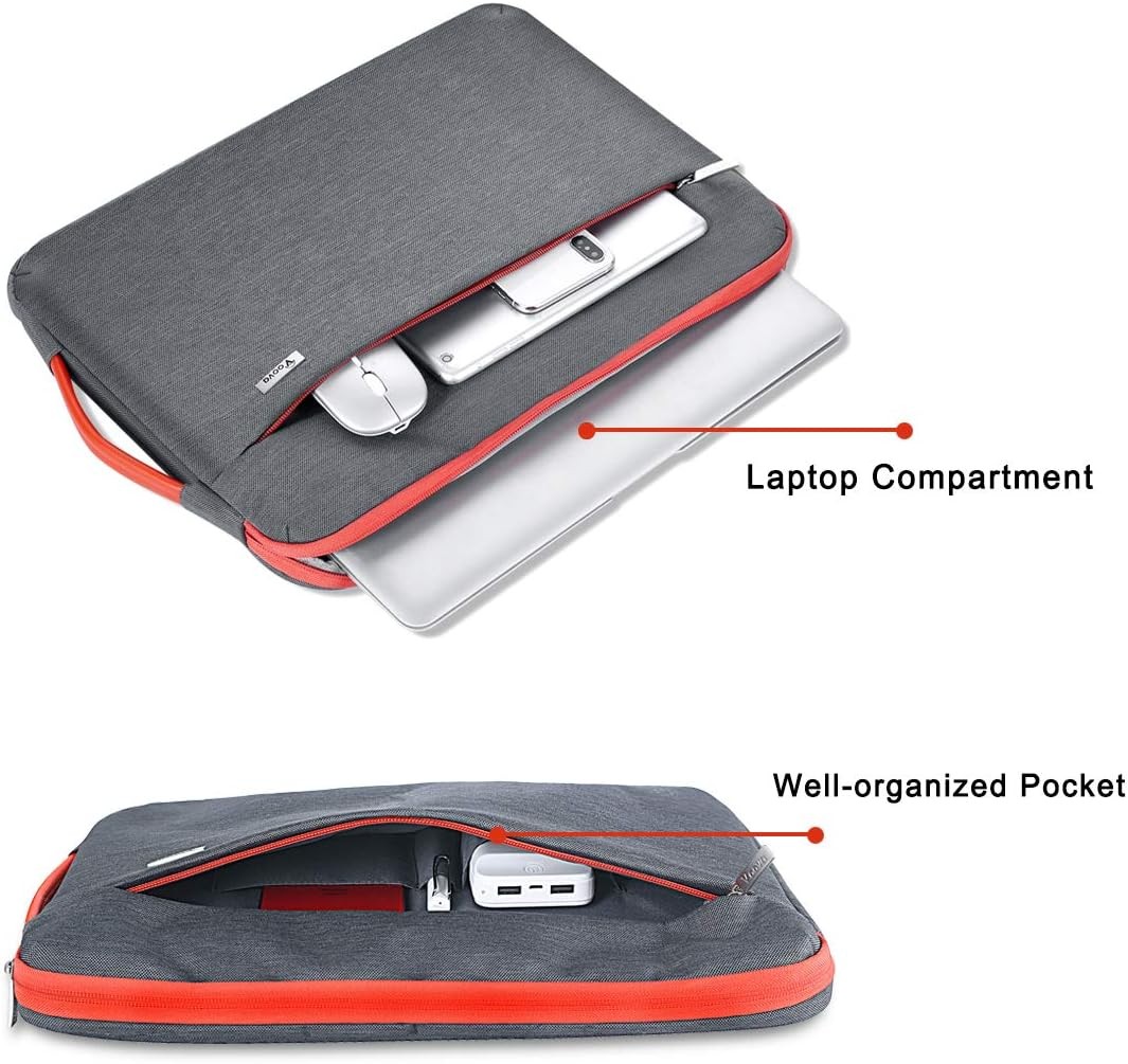 Laptop Sleeve Case 15.6 16 Inch with Handle for MacBook Pro M2/M3/M4 16, Grey