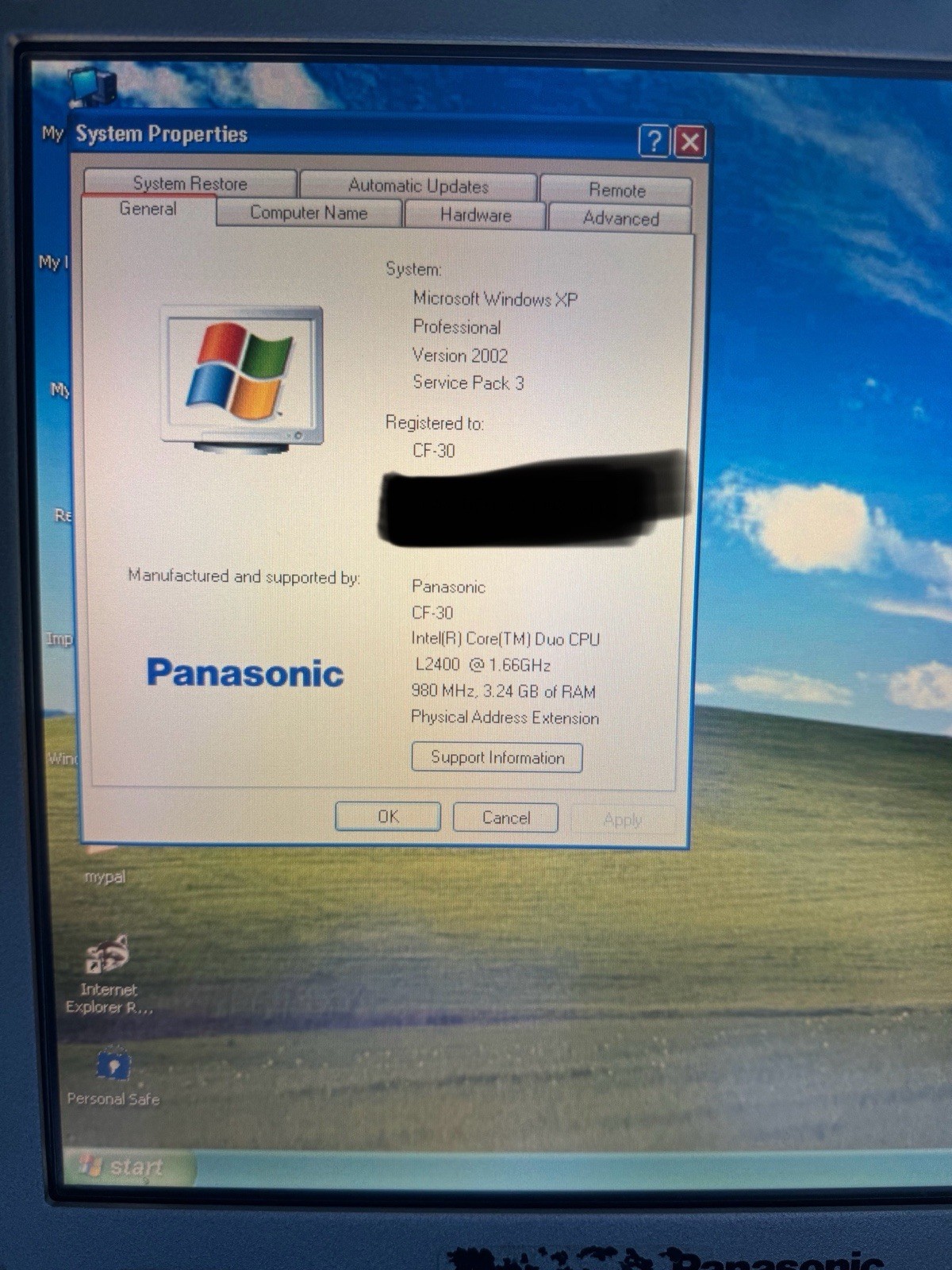 Panasonic ToughBook CF-30 Rugged Laptop Win XP 4GB RAM 640GB HD BIOMETRIC