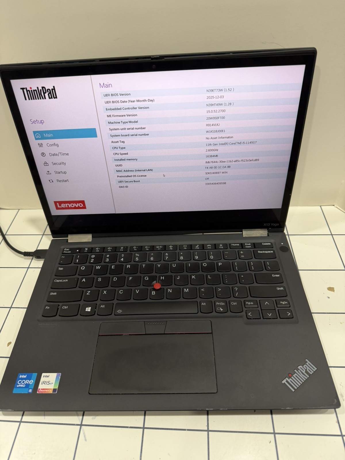 Lenovo ThinkPad X13 Yoga Gen 2 i5-11th Gen RAM 16gb SSD NO #3