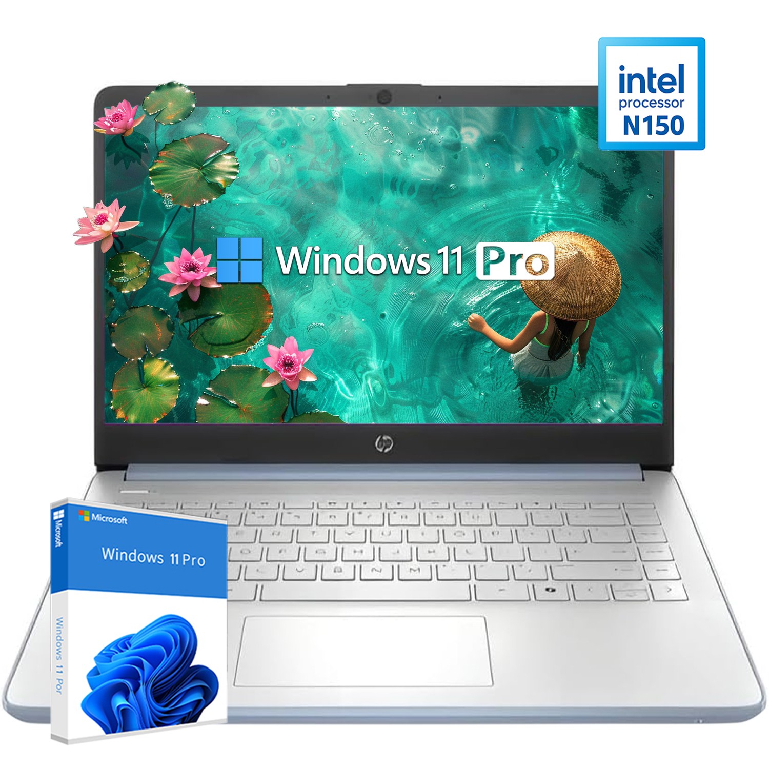 2025 HP 14 Student Laptop,Intel Processor N150,UpTo 16GB 384GB +Win 11 Pro