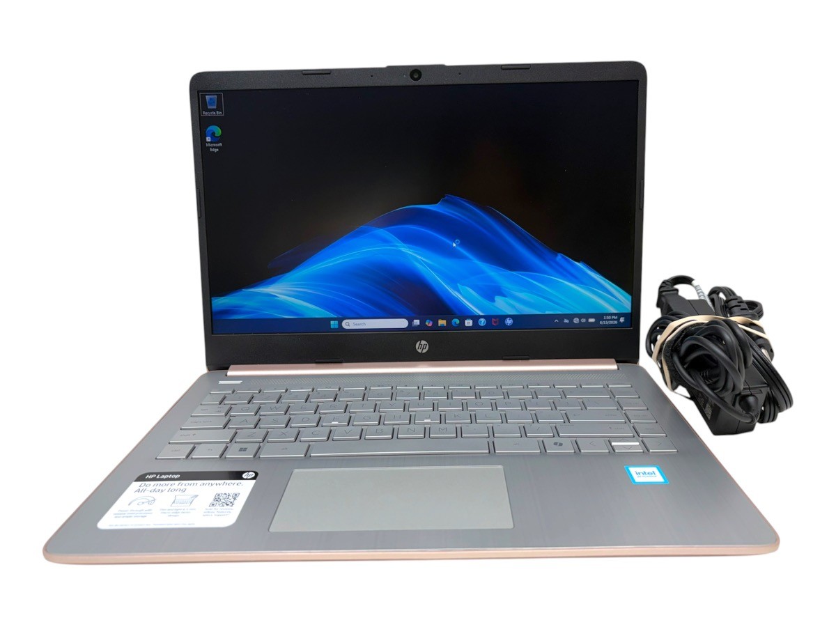 HP PINK LAPTOP 8GB 128GB SSD W/ CHARGER 14-DQ6015DX (CMP126499)