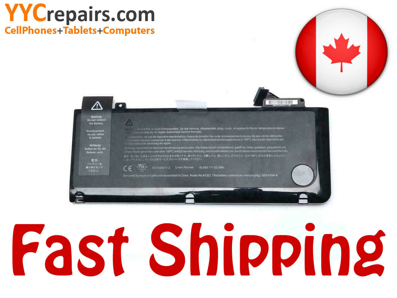 Genuine A1322 Battery For Apple MacBook Pro 13 inch A1278 2009 2010 2011 2012