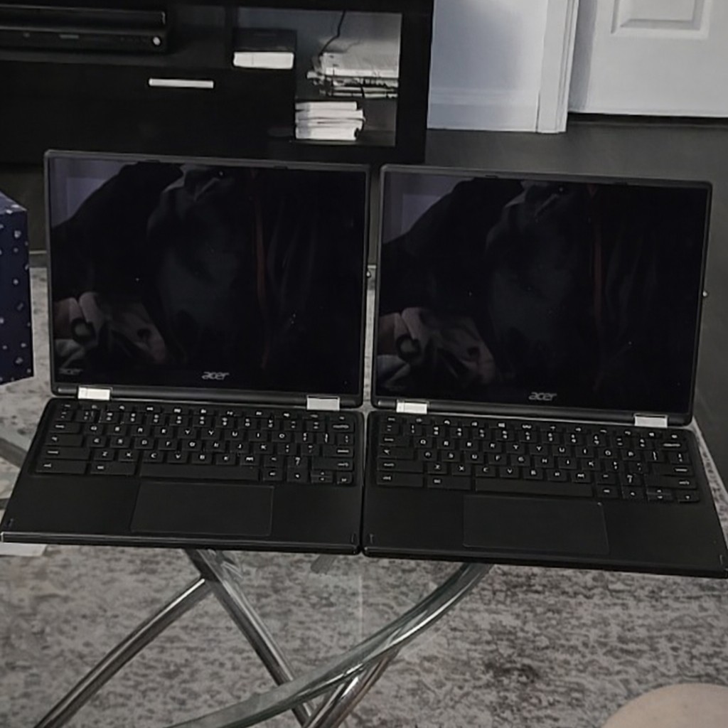 Lot of 2 Black Acer Chromebook C738T series, model – N15Q8. Touch Screen