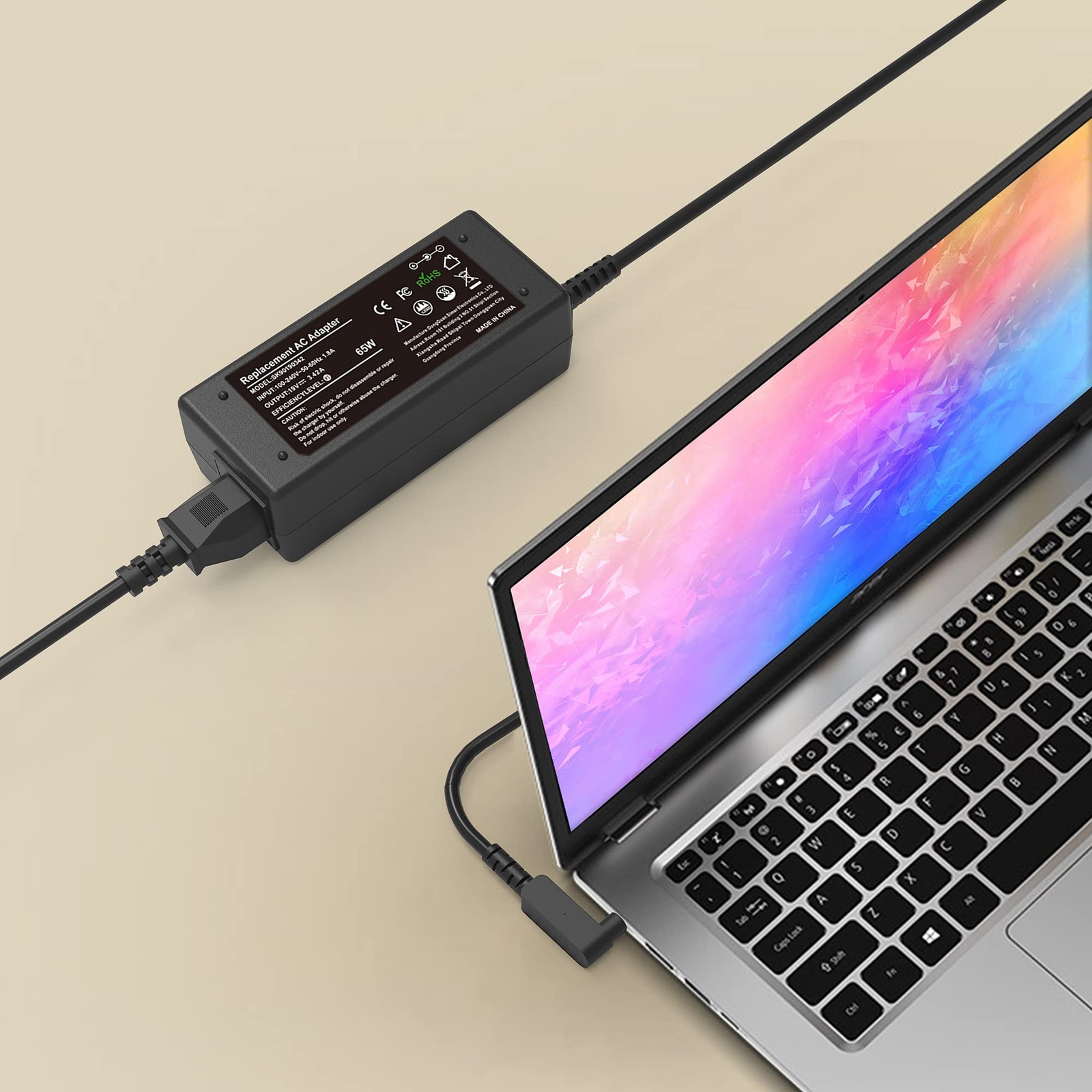 19V 3.42A 65W AC Adapter Charger for Acer Chromebook 11 13 14 15 CB3 CB5 C720